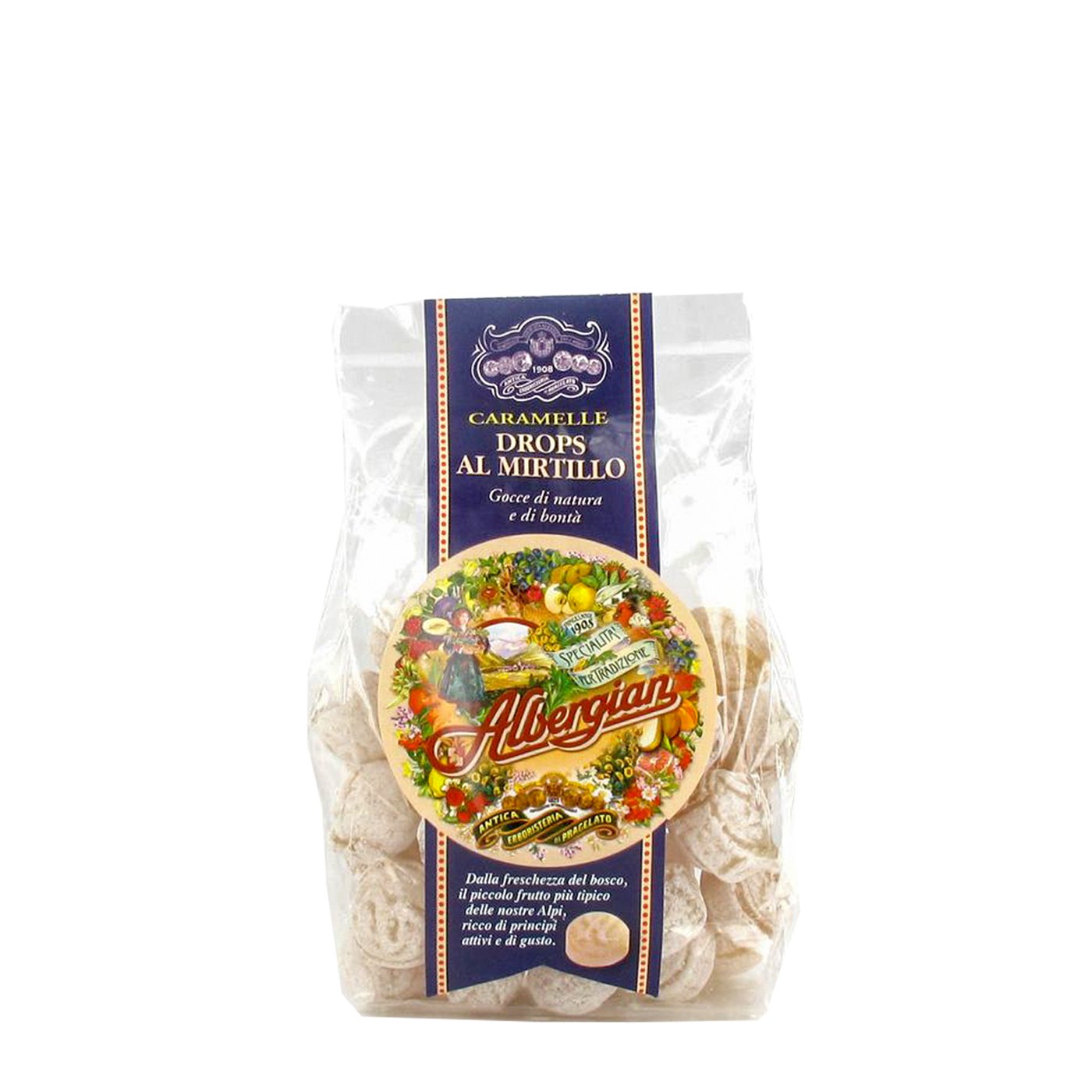 Balinhas de Mirtilo Albergian 200 g