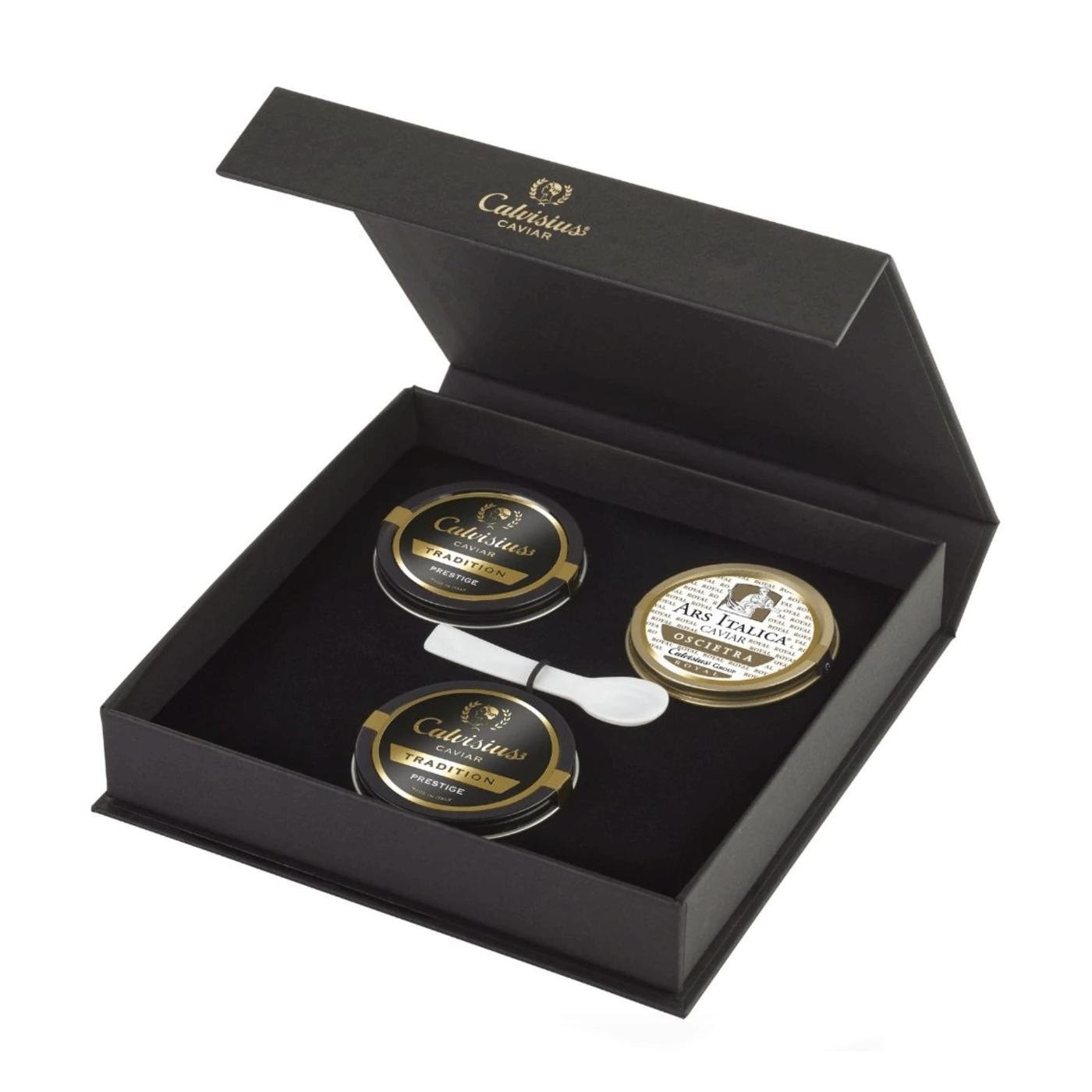 Caixa-presente Caviar Three-Pack Calvisius 27 g