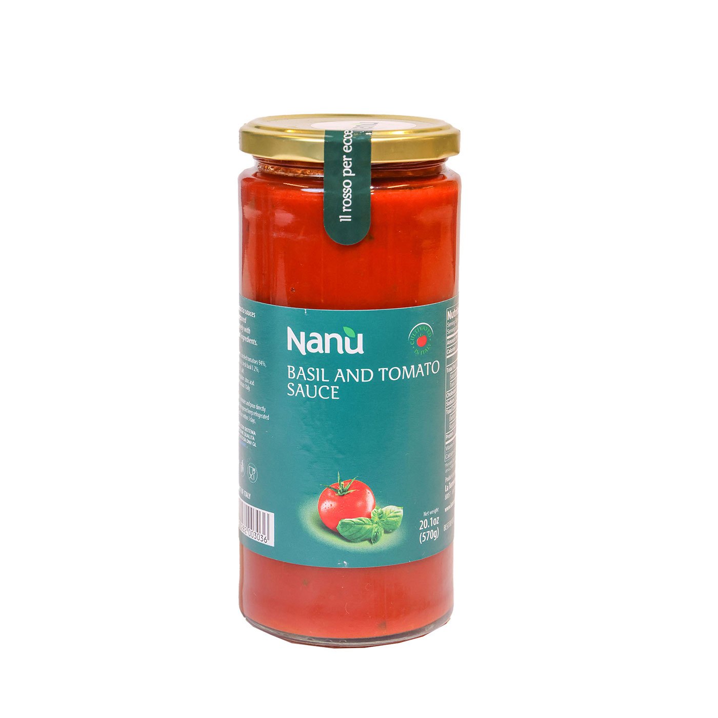 Molho de Tomate com Manjericão Nanù 570 g