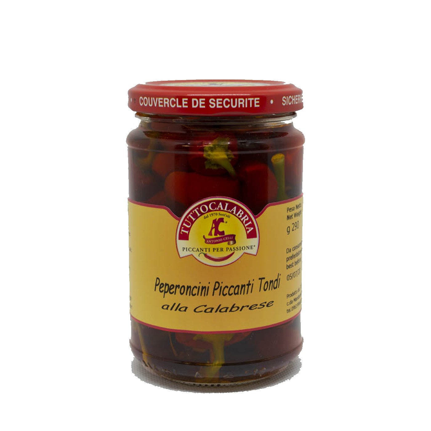 Pimentas Chili Calabresas Quentes Tutto Calabria 290 g
