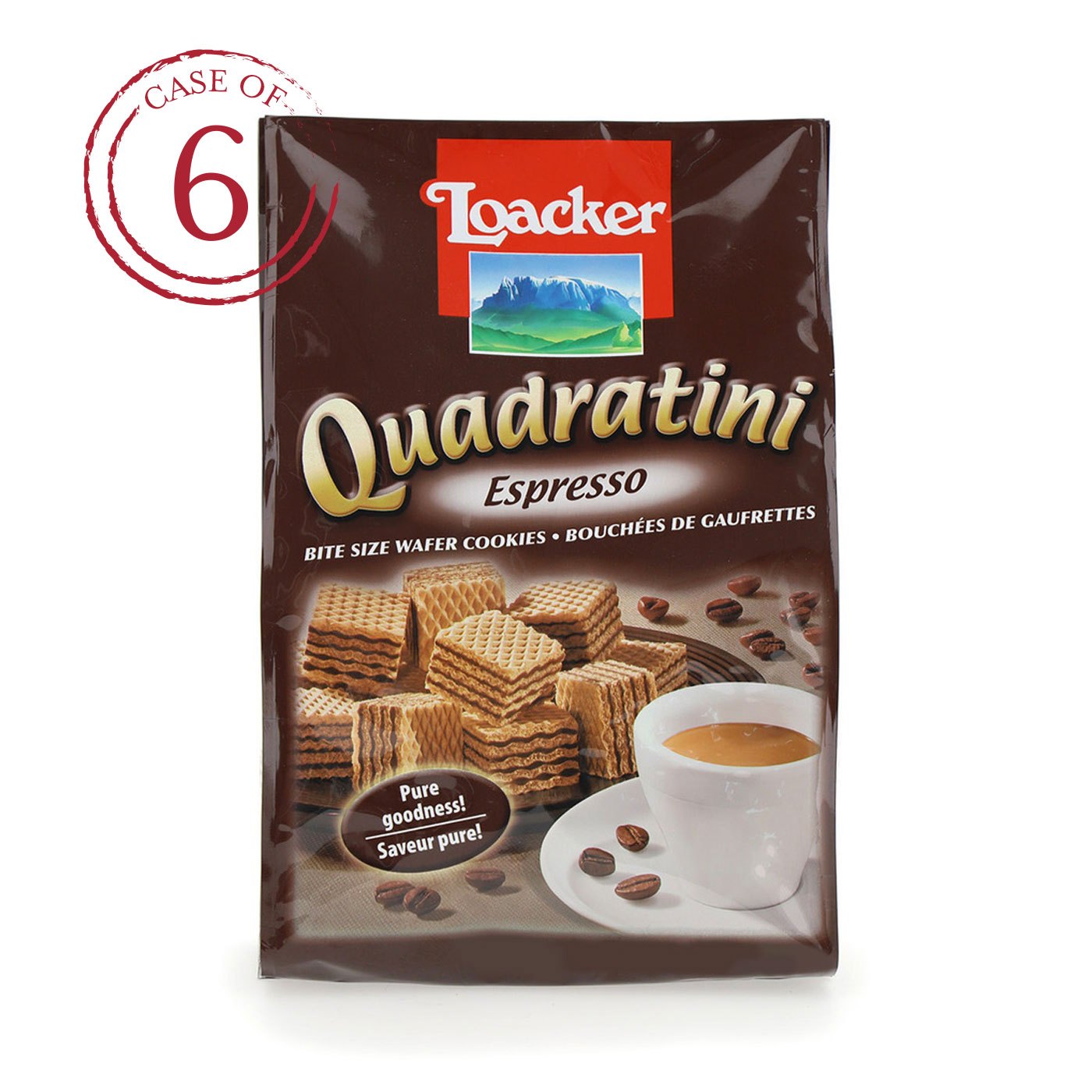 Caixa-presente Biscoito Quadratini Espresso Loacker