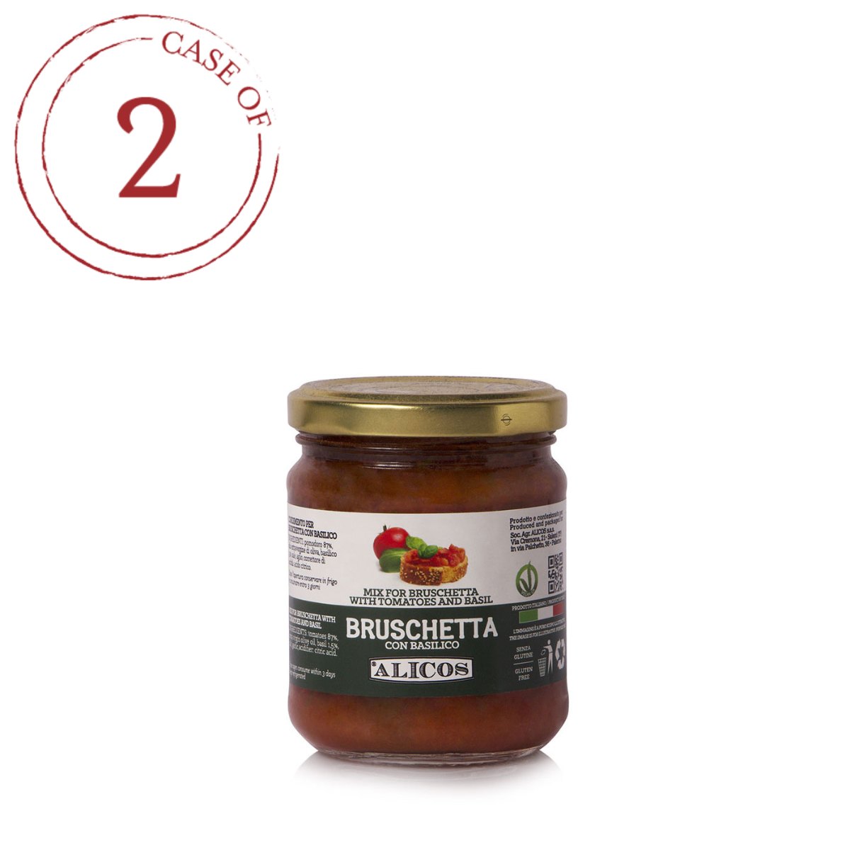 Molho Bruschetta com Manjericão Alicos