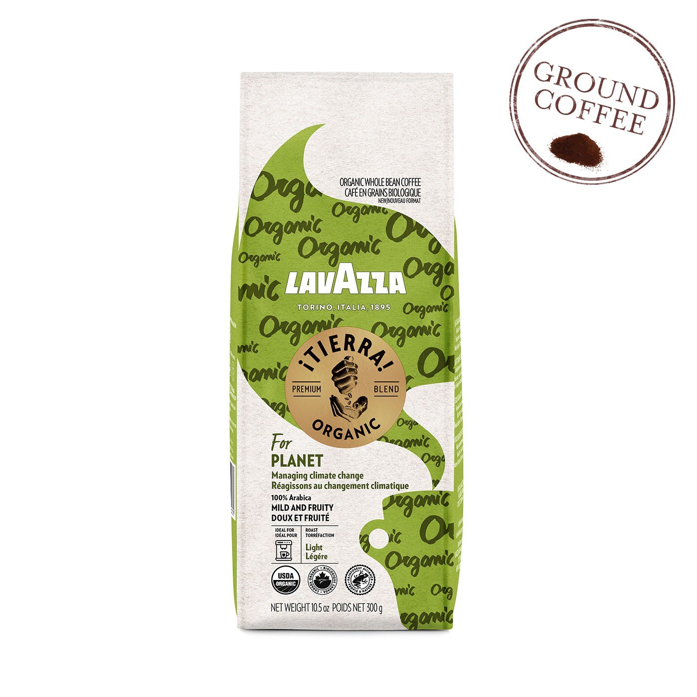 Café Moído Orgânico Tierra Planet Lavazza 300 g