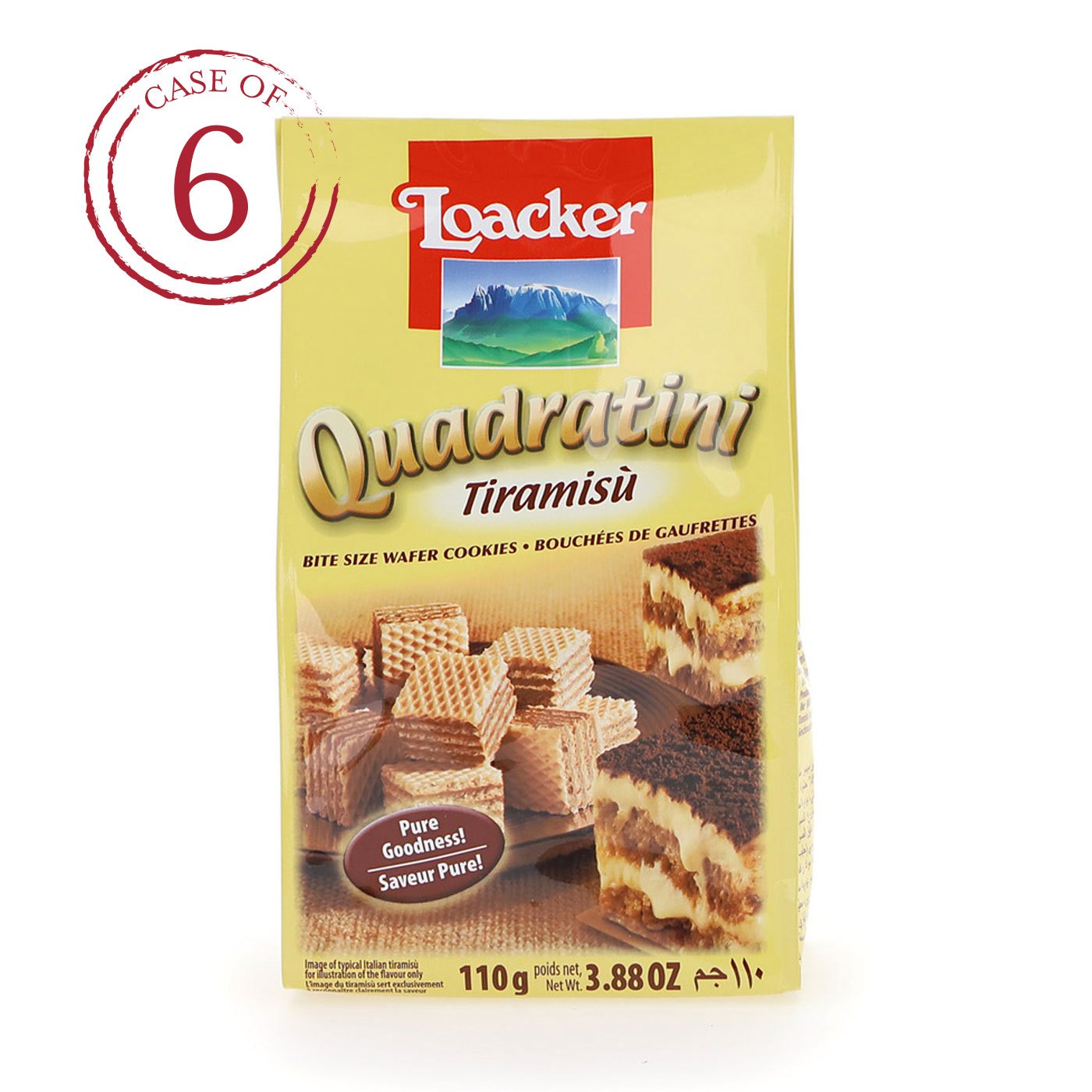 Caixa-presente Biscoito Quadratini Tiramisù Loacker