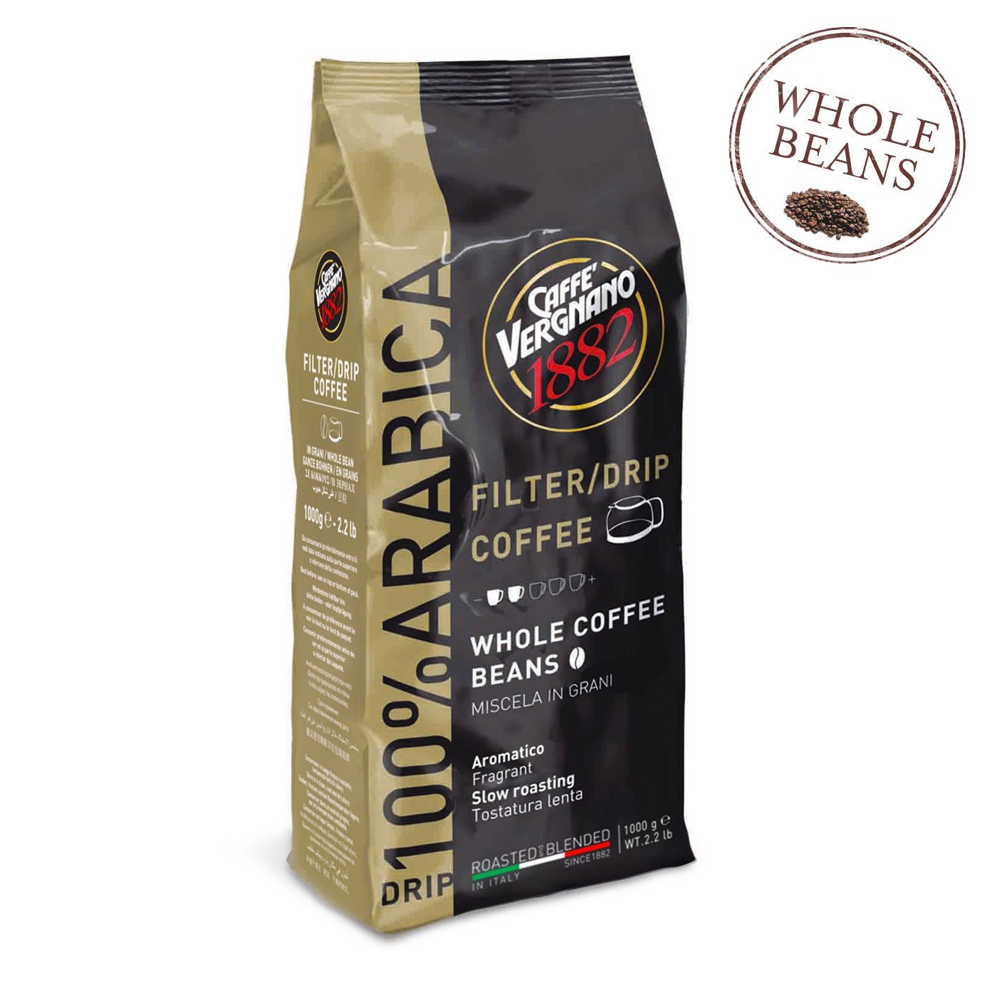 Café em Grãos 100% Arabica Vergnano 1 kg