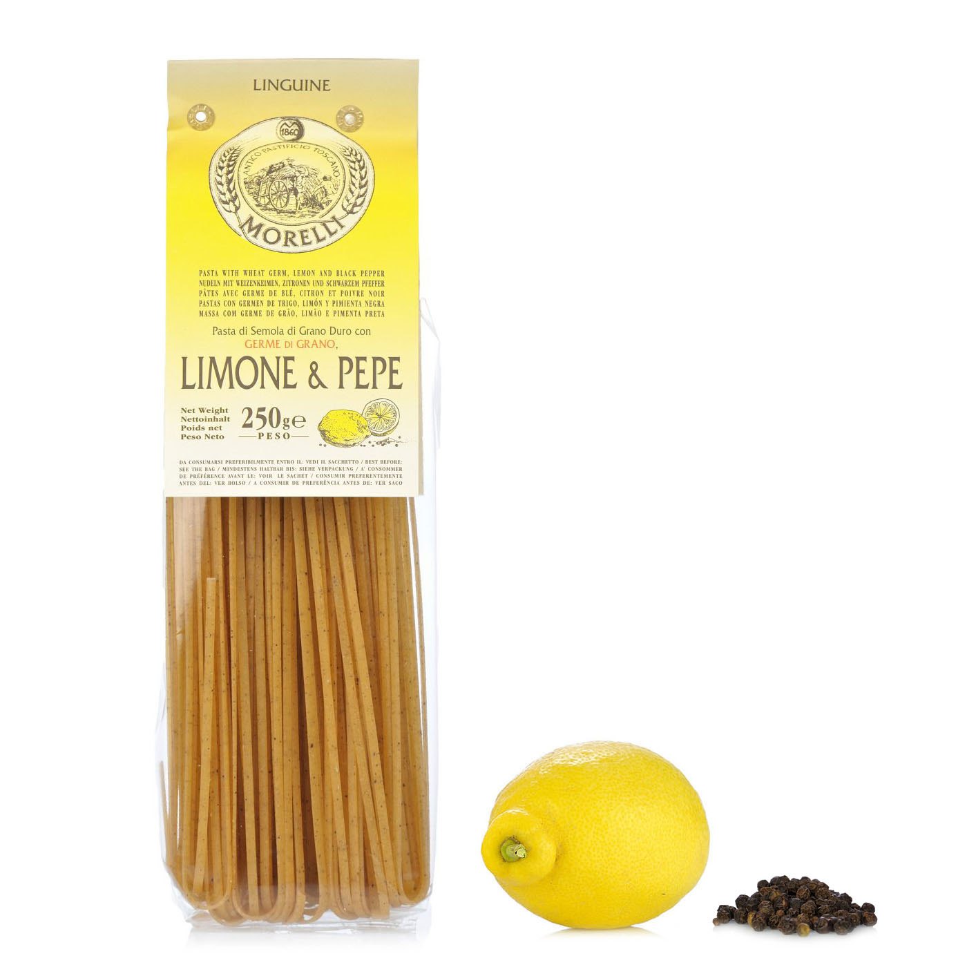 Macarrão Linguine Limão e Pimenta Pastifício Morelli 250 g