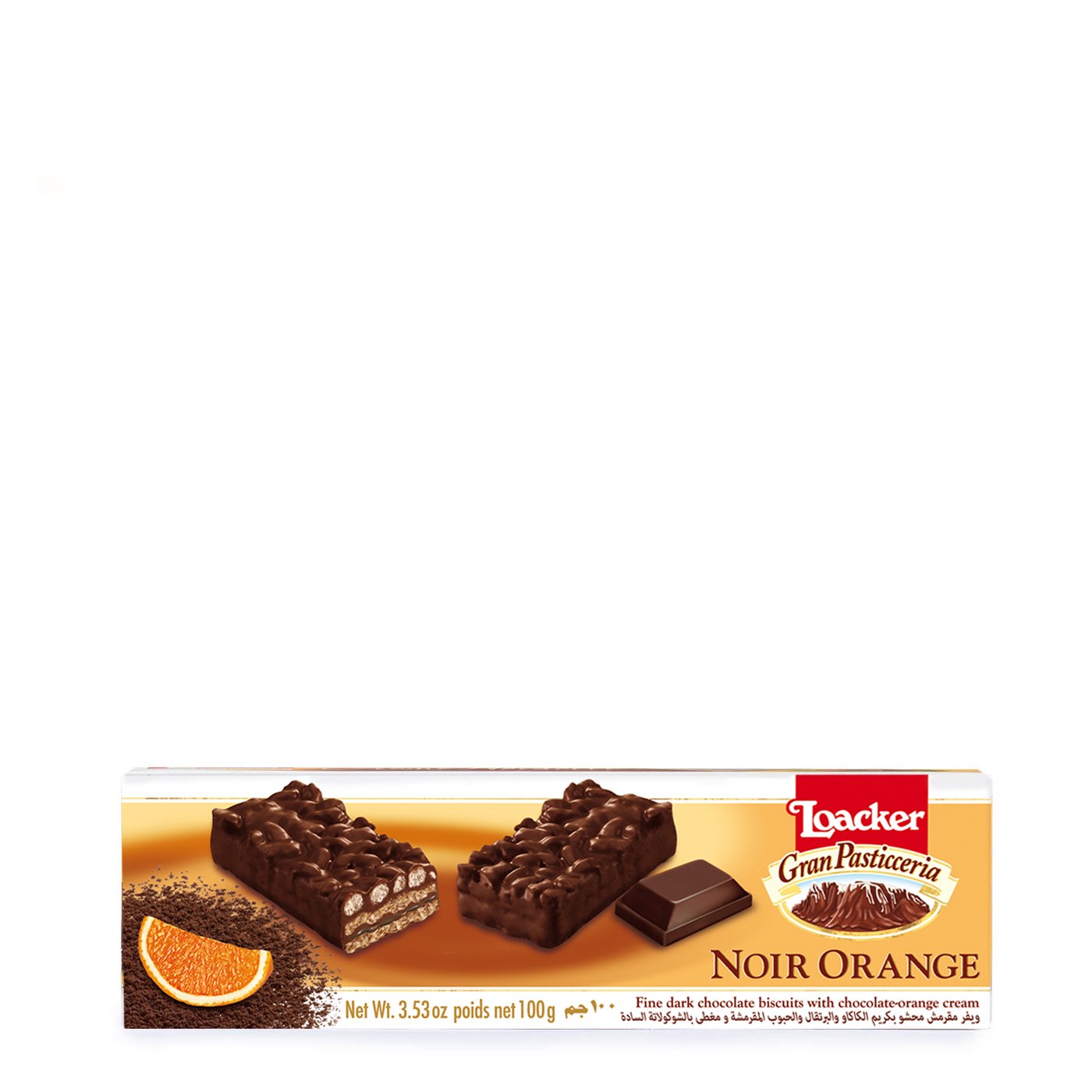 Biscoitos Gran Pasticceria Chocolate Amargo Laranja Loacker