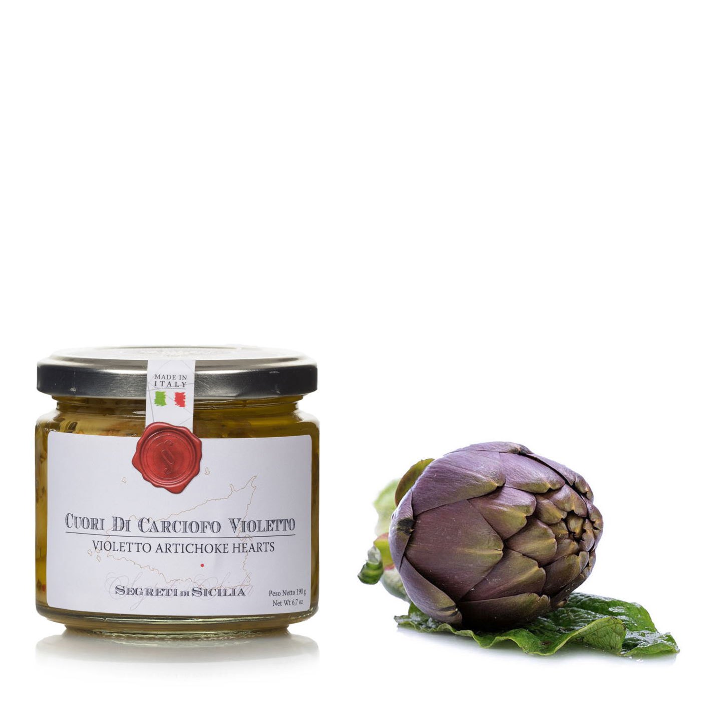 Corações de Alcachofra Siciliana Frantoi Cutrera 190 g