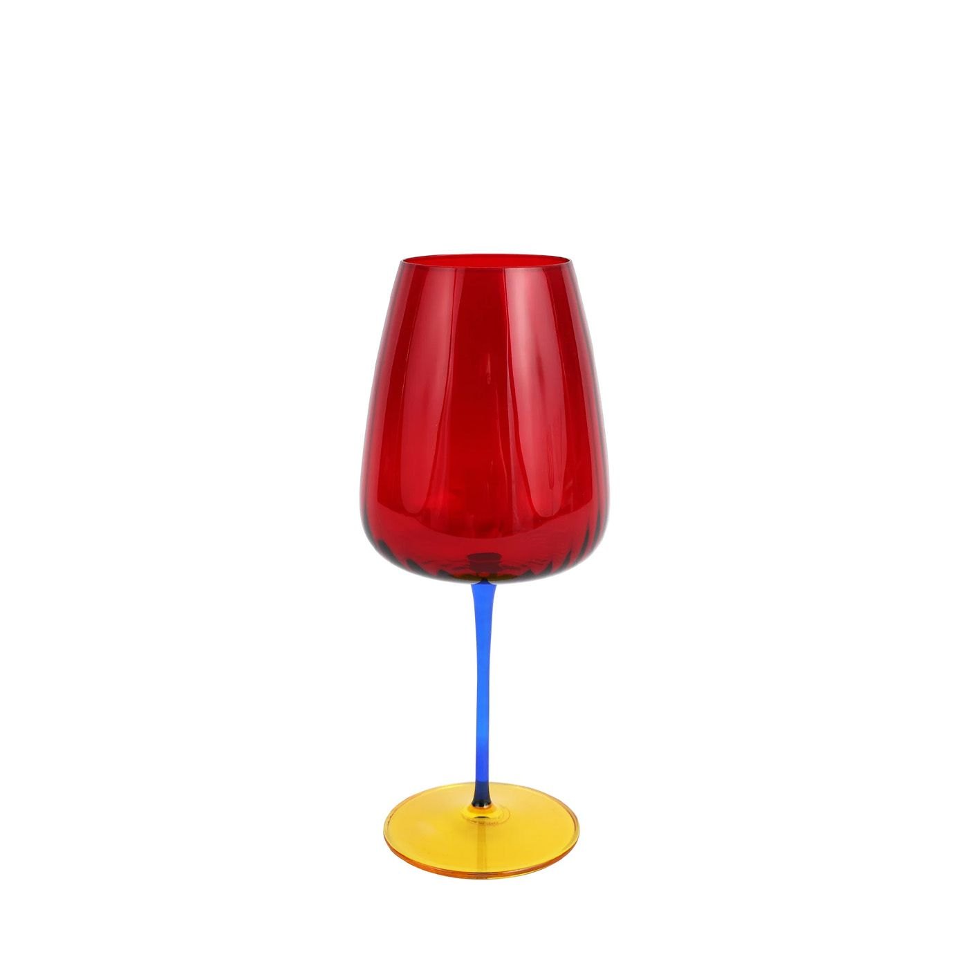 Taça Pompidou Vidro Tinto Vietri