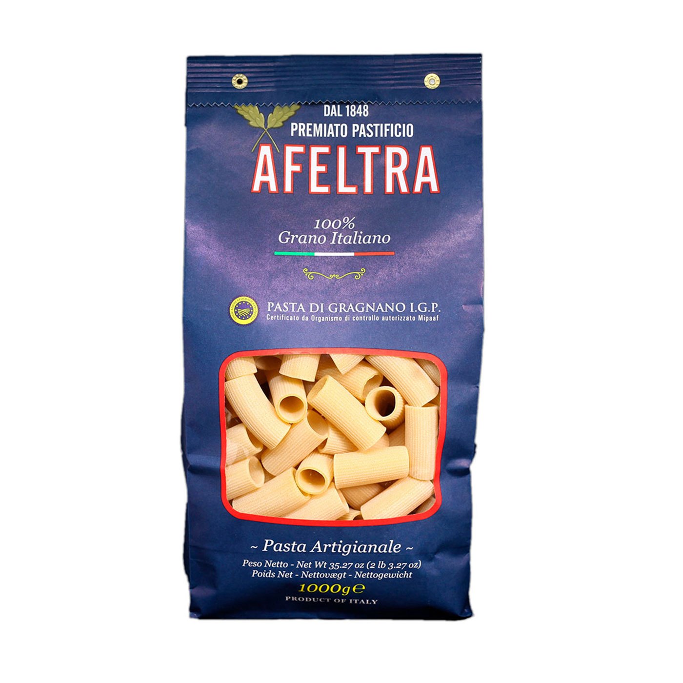 Rigatoni 100% Trigo Italiano Afeltra