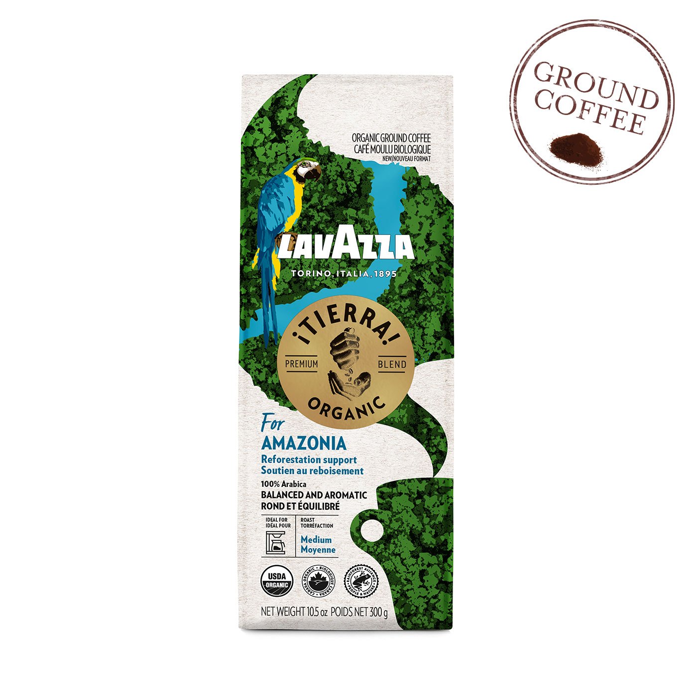 Café Orgânico Tierra Amazonia Moído Lavazza 300 g