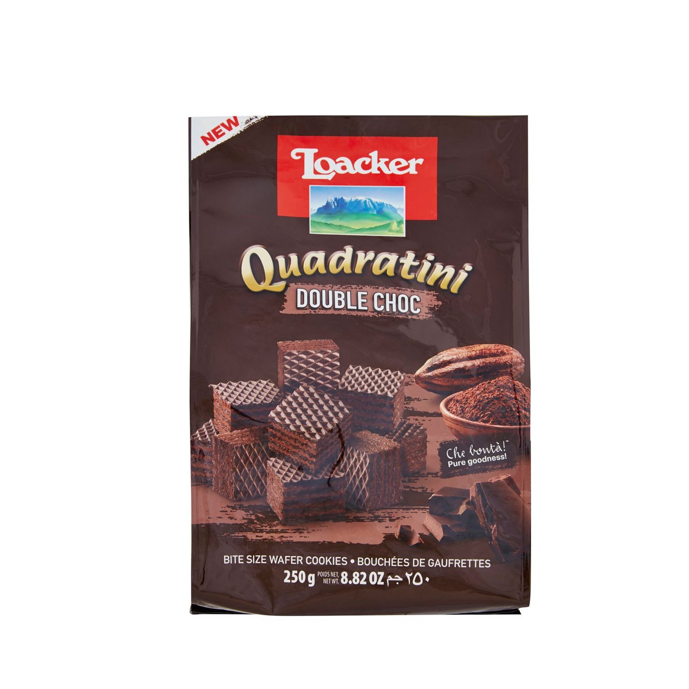 Biscoitos Quadratini Duplo Chocolate Loacker