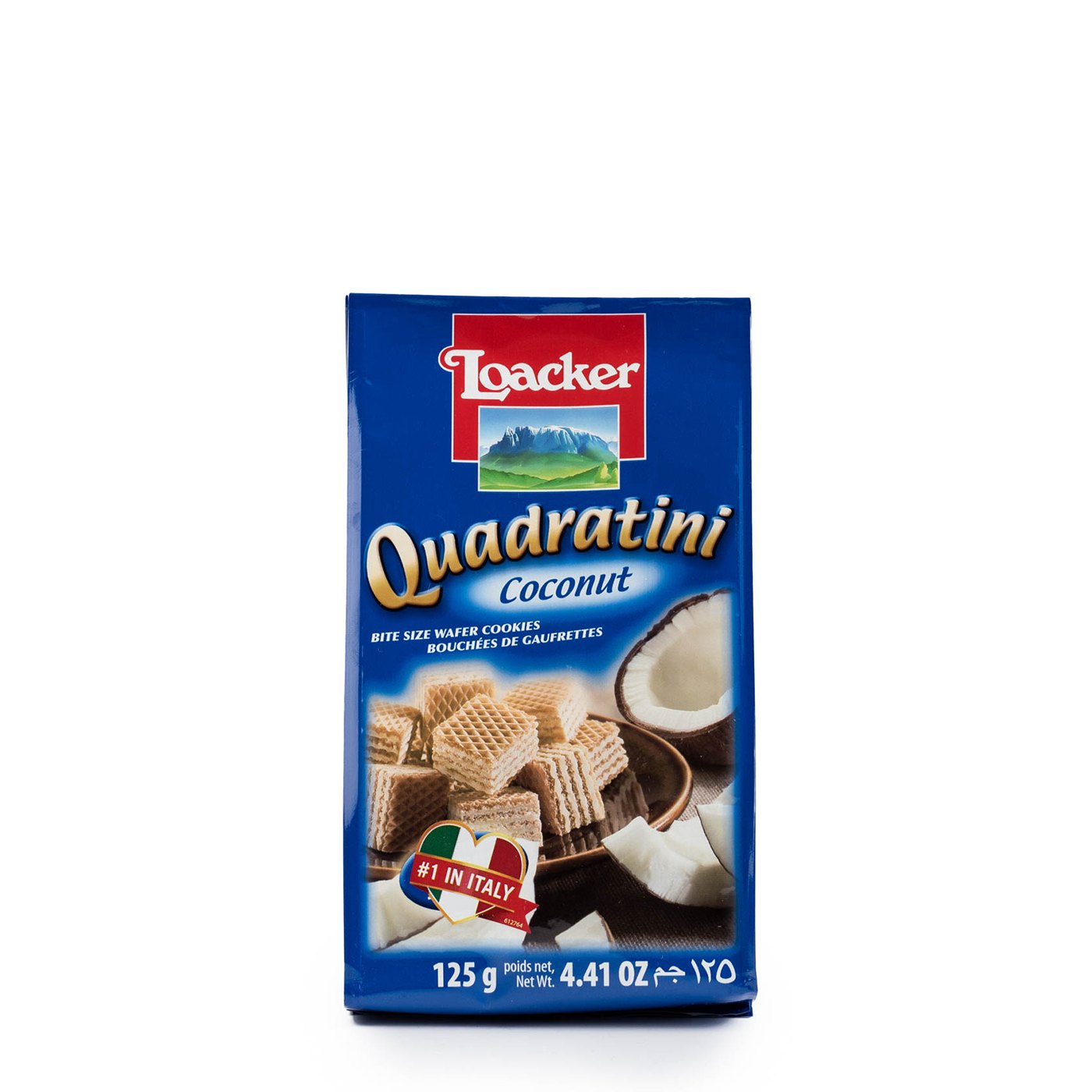 Biscoitos Quadratini Coco Loacker