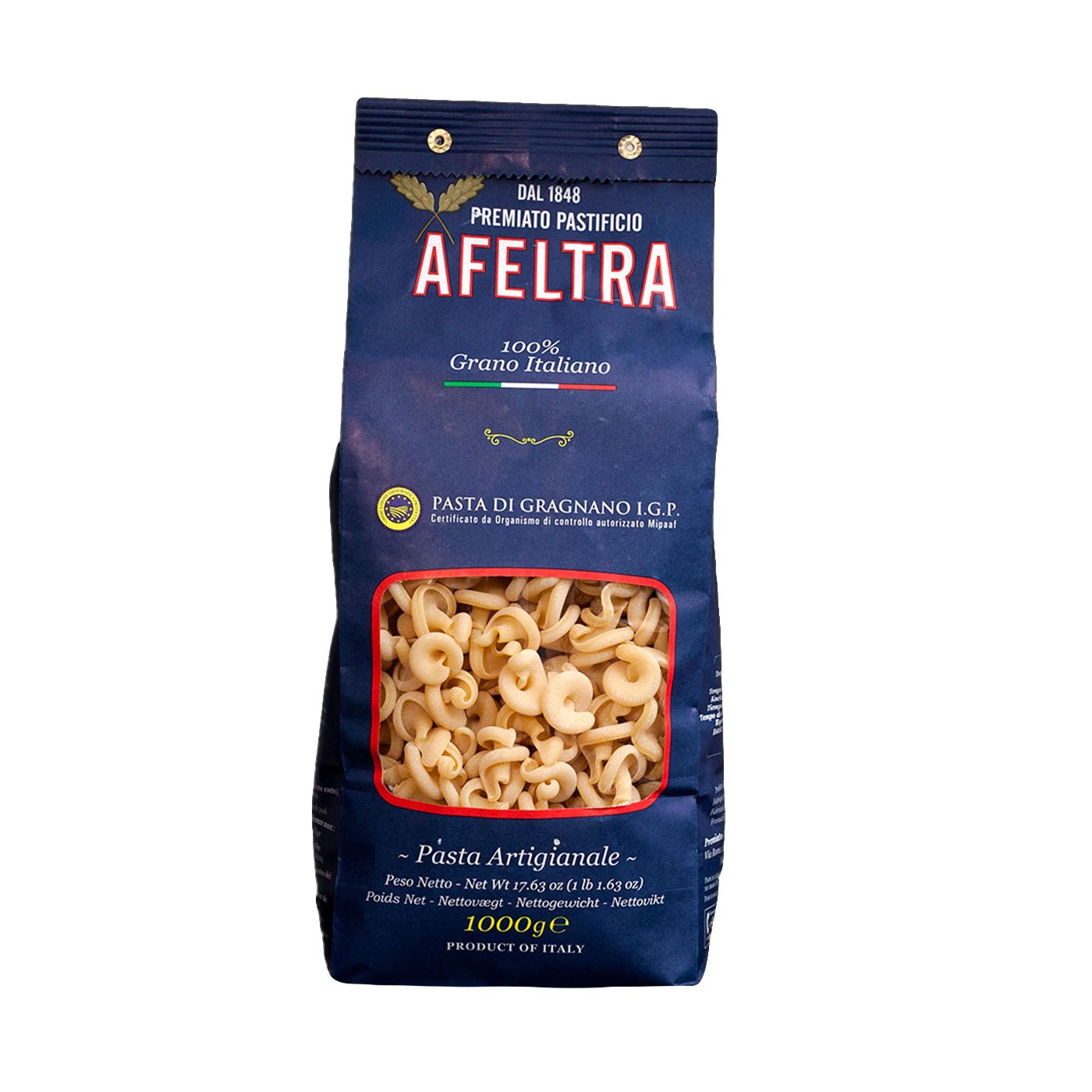 Pasta Vesúvio 100% Grãos Italianos Afeltra 1 kg