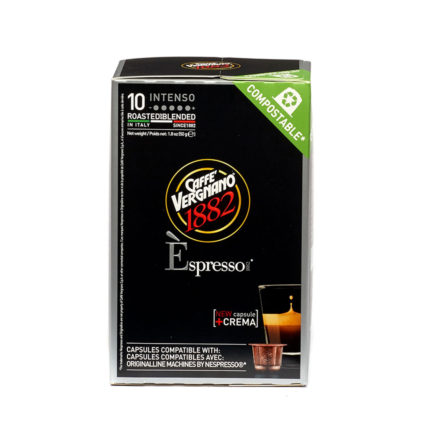 Cápsulas de Espresso Intenso Caffè Vergnano 10 un.