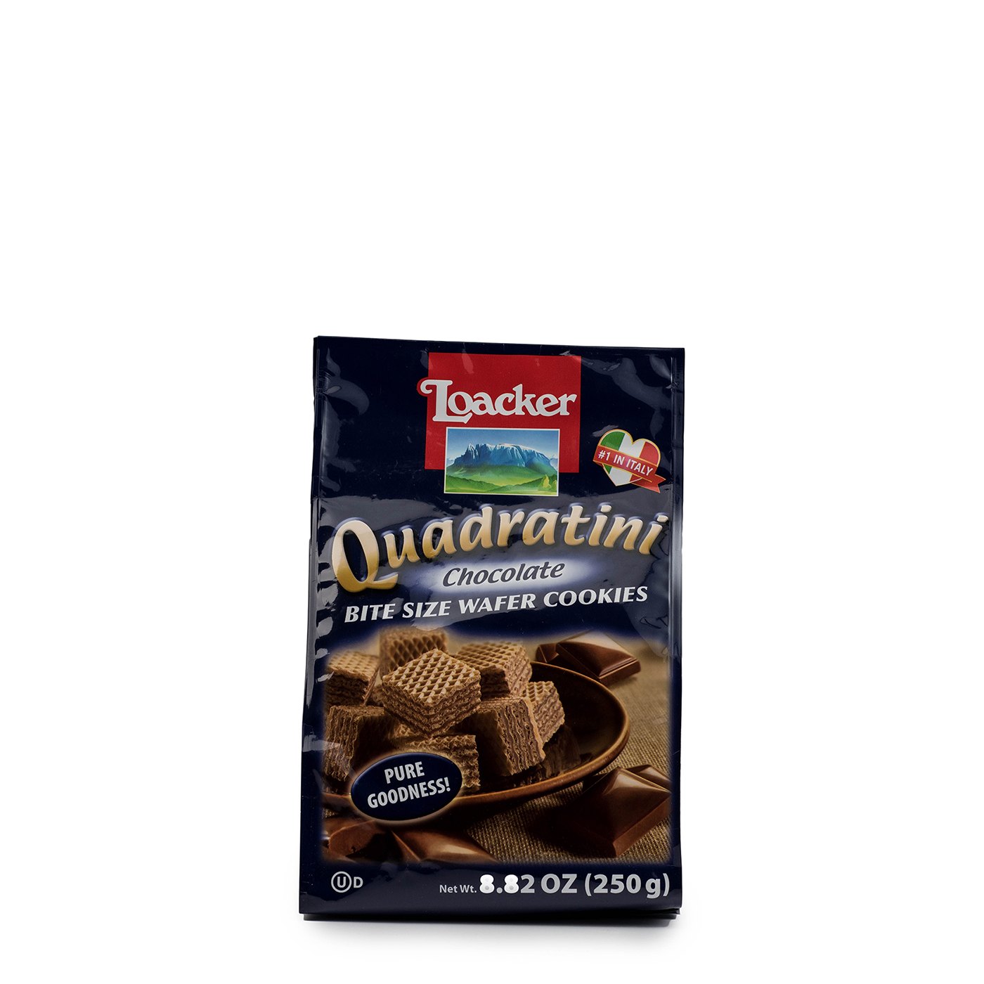 Biscoitos Quadratini Chocolate Loacker 250 g