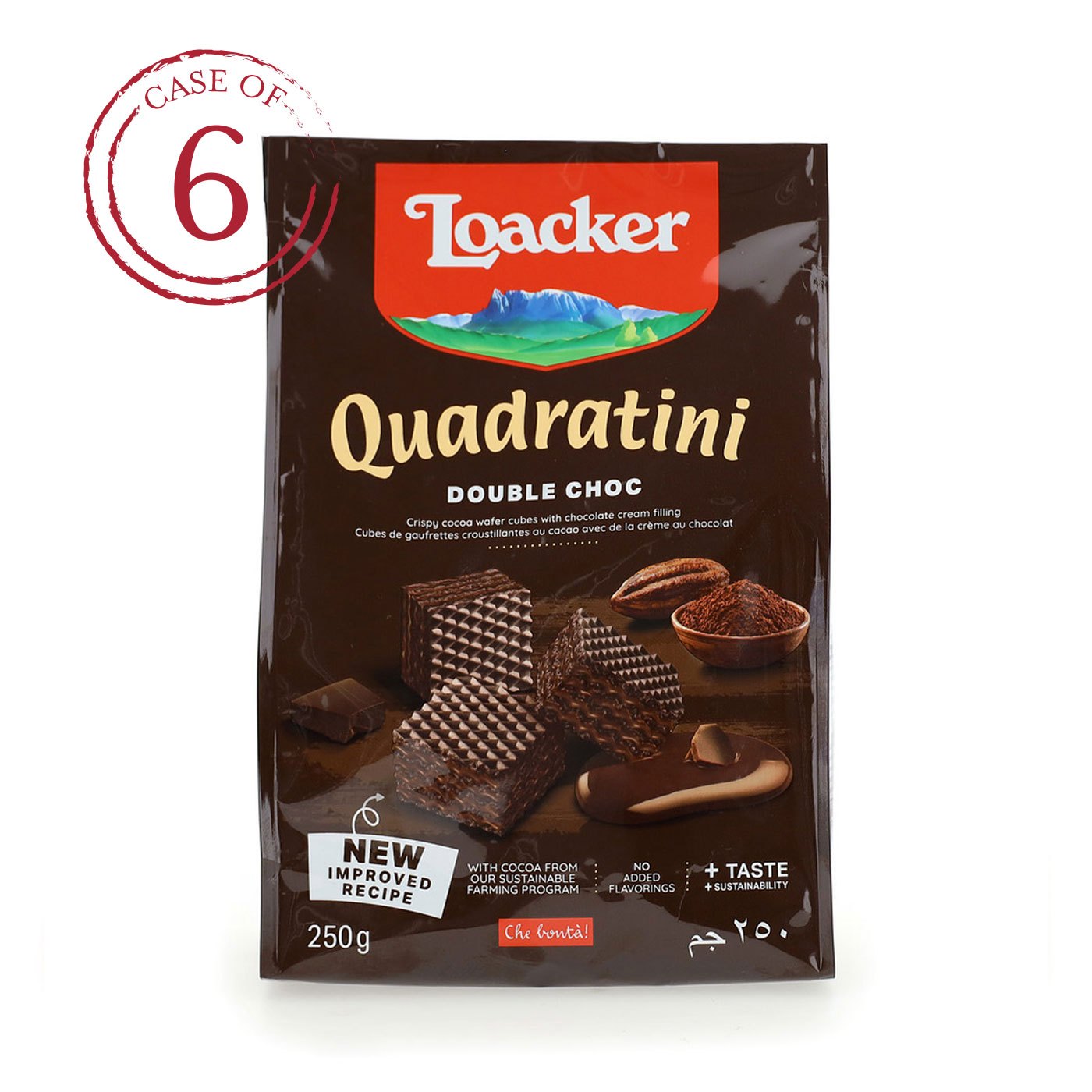 Quadratini Chocolate Duplo Loacker 250 g