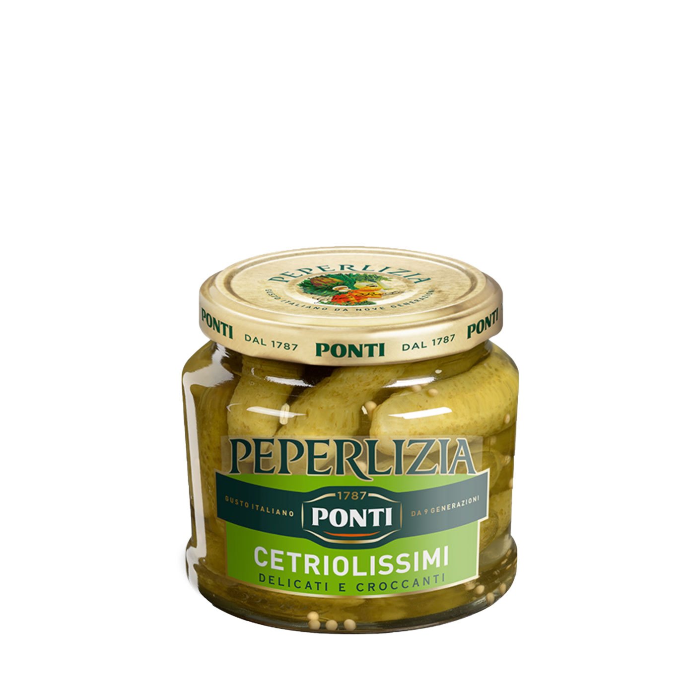 Pepinos Doce e Azedo com Sementes de Mostarda Ponti 350 g