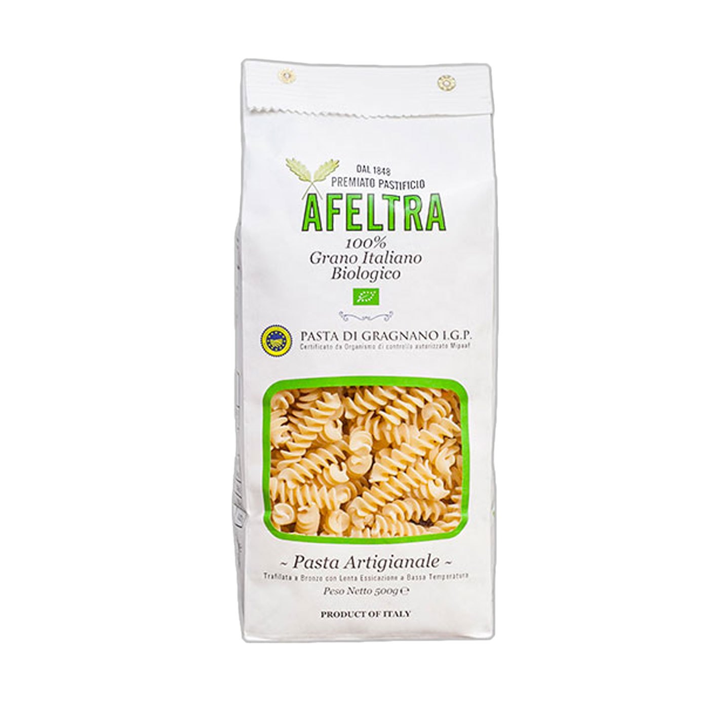 Tortiglioni Integral Orgânico 100% Afeltra 500 g