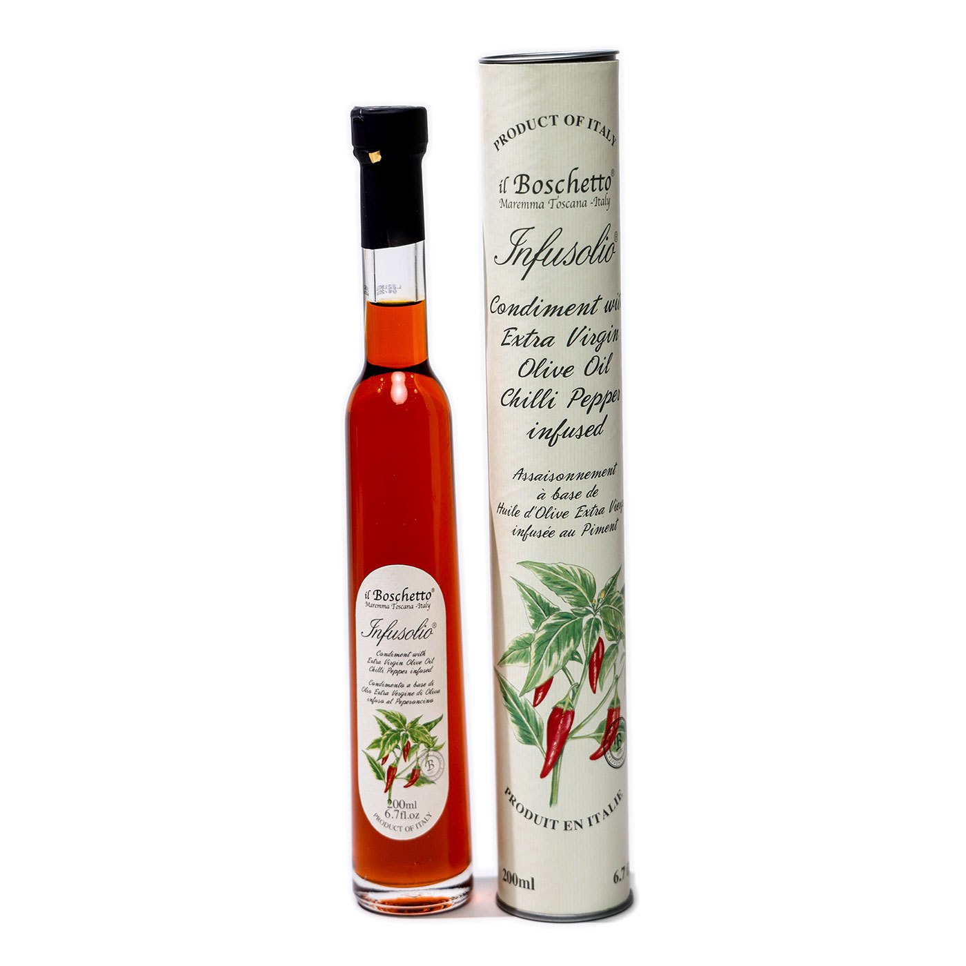 Azeite Extra Virgem com Pimenta Chili Il Boschetto 200 ml