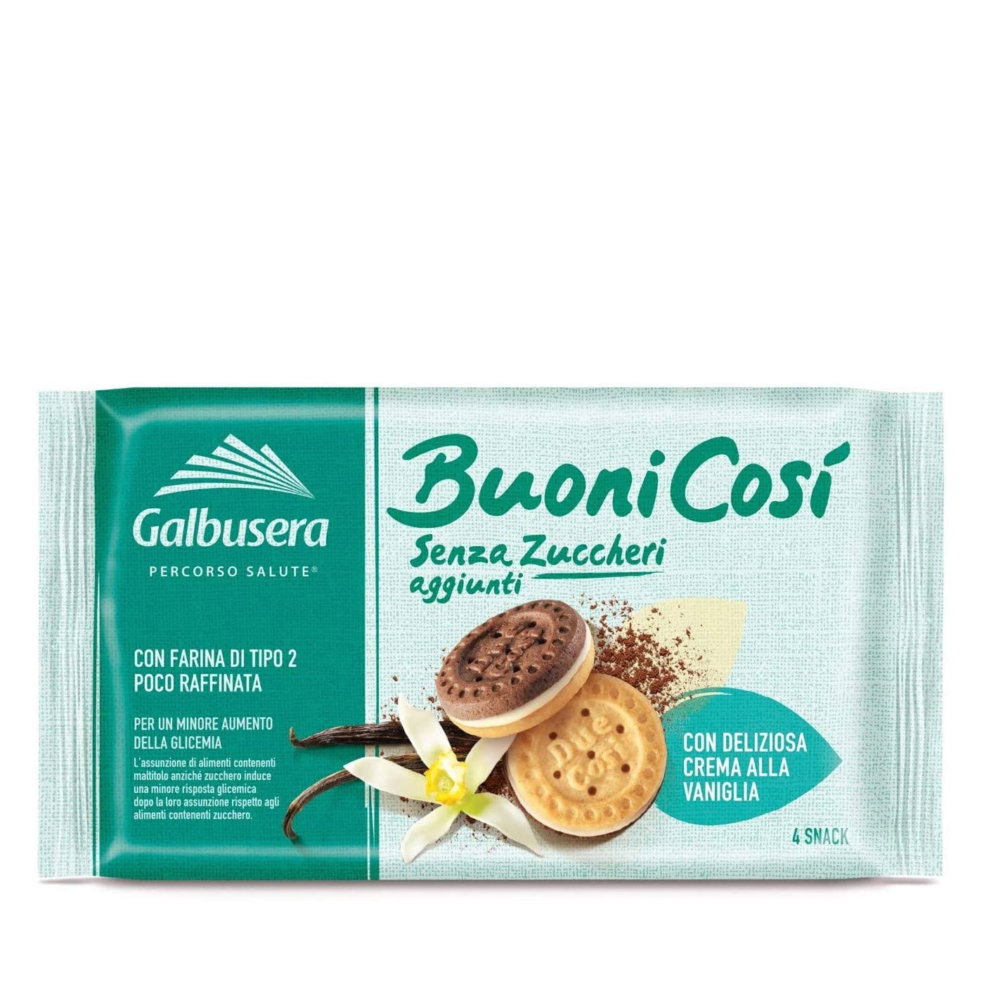 Biscoitos Vanilla Cream Buoni Così Galbusera 160 g