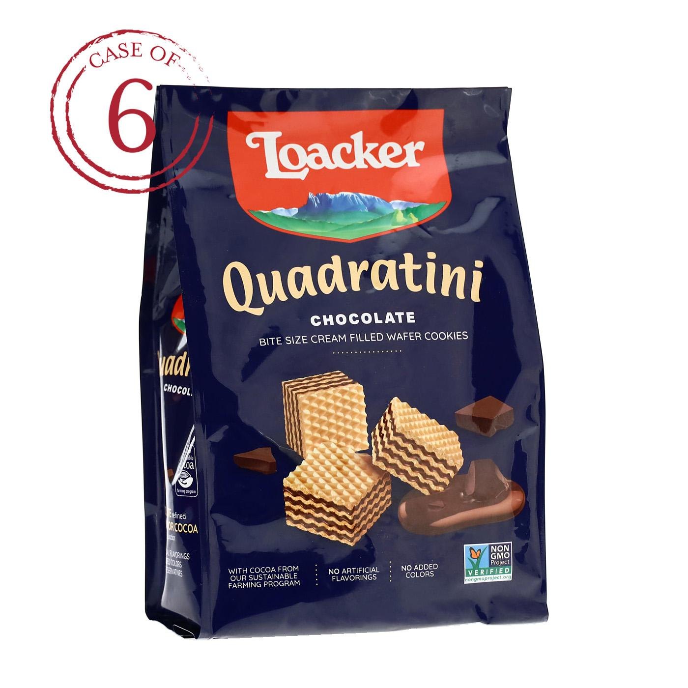 Caixa-presente Biscoito Quadratini Chocolate Loacker