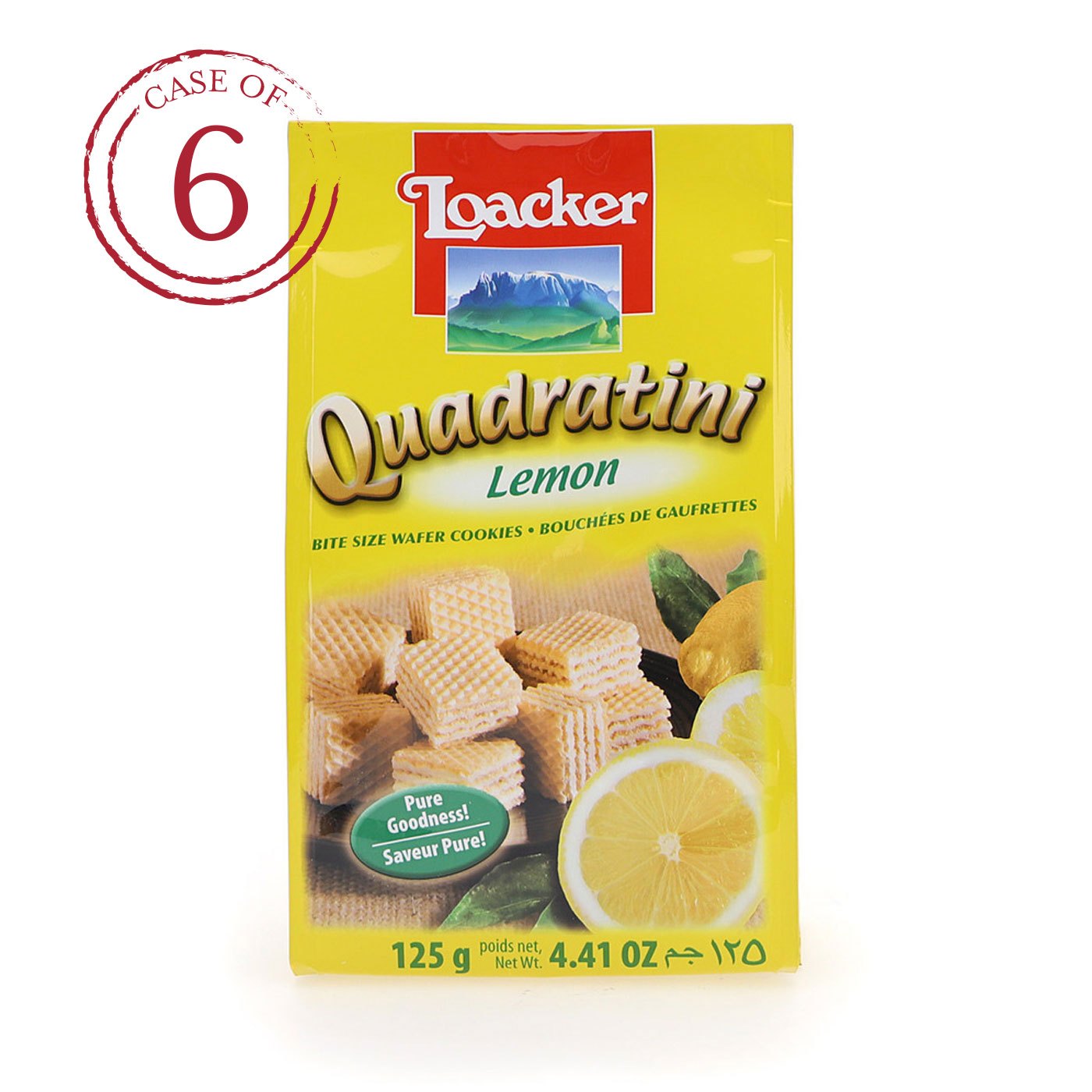 Caixa-presente Biscoito Quadratini Limão Loacker