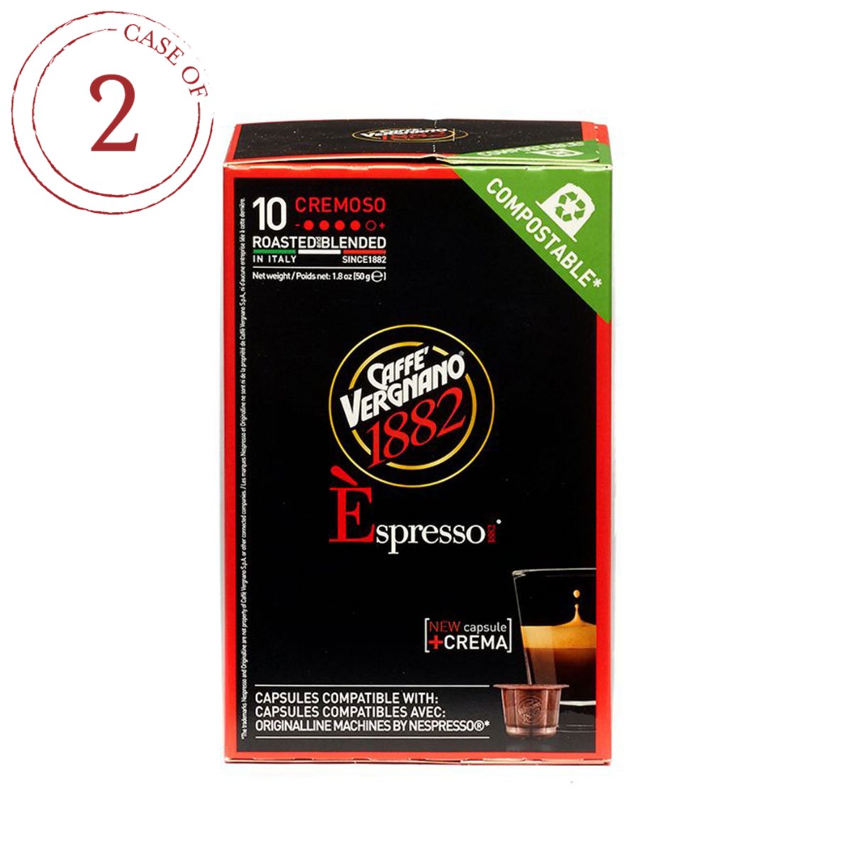 Cápsulas de Espresso Cremoso Caffè Vergnano