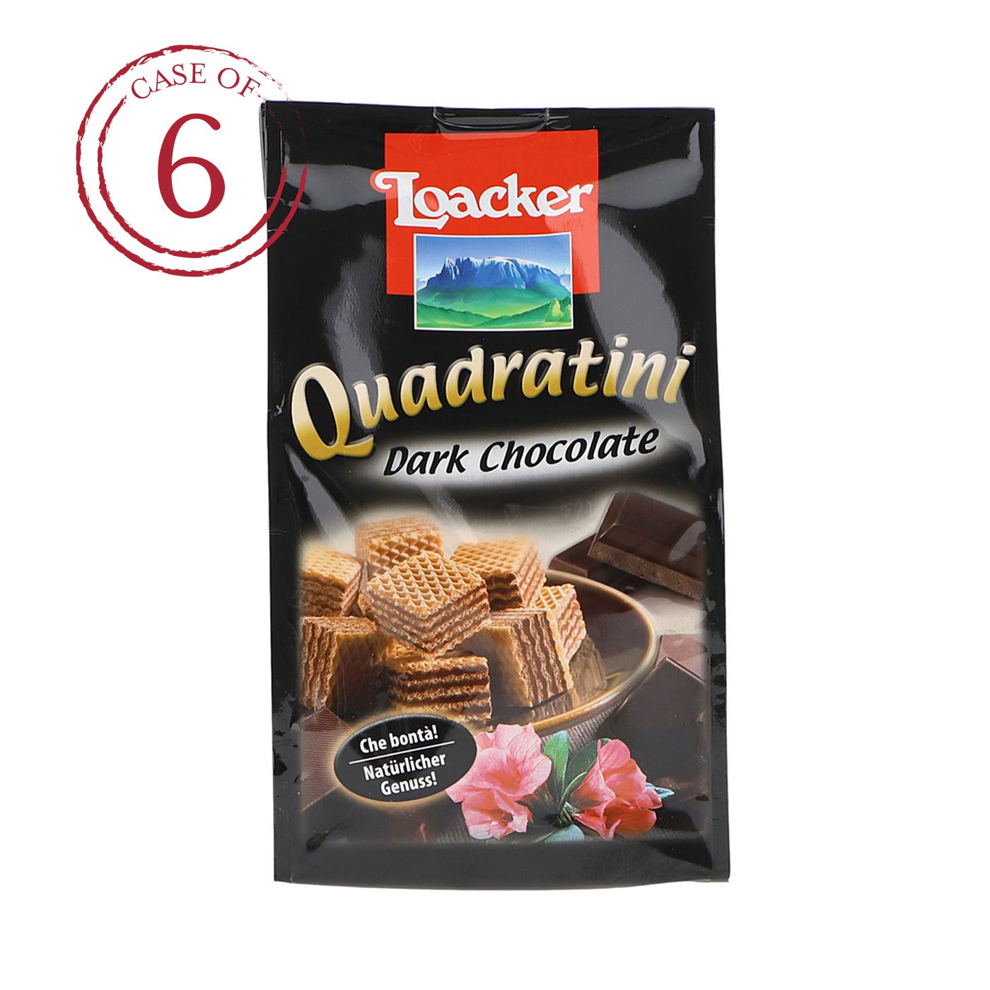 Caixa-presente Biscoito Quadratini Chocolate Amargo Loacker
