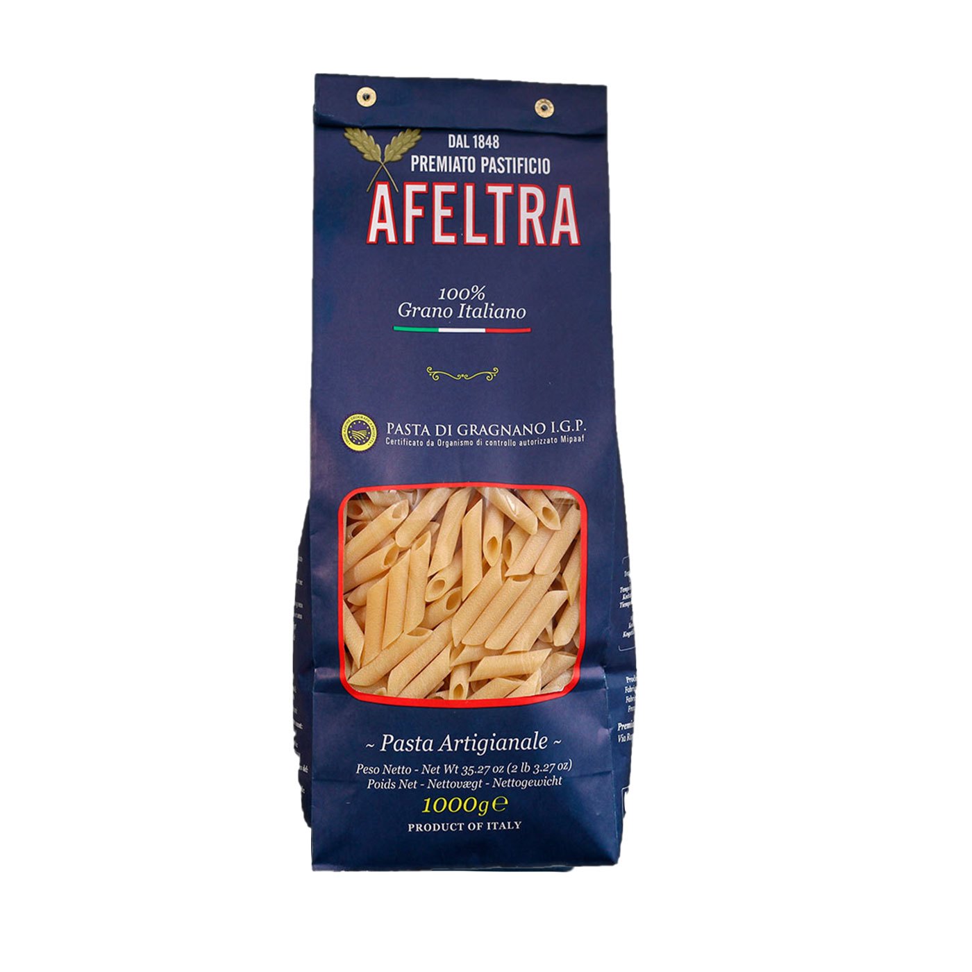 Penne Lisce 100% Trigo Italiano Afeltra