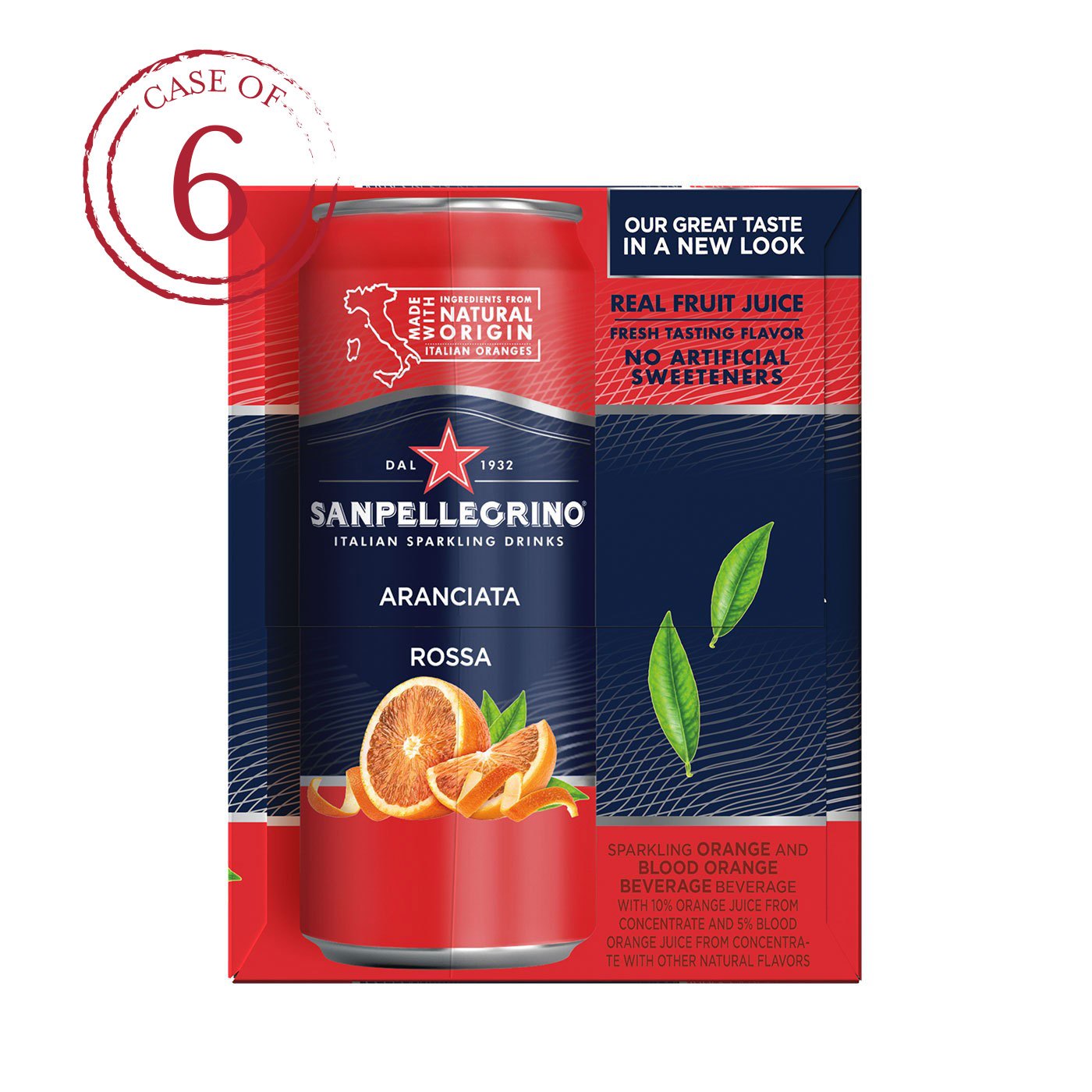 Aranciata Rossa Sanpellegrino 310 ml Caixa 6 un.