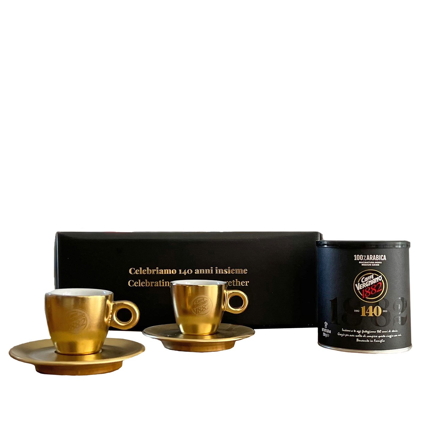 Kit Caffè Vergnano 140º Aniversário com Xícaras de Espresso