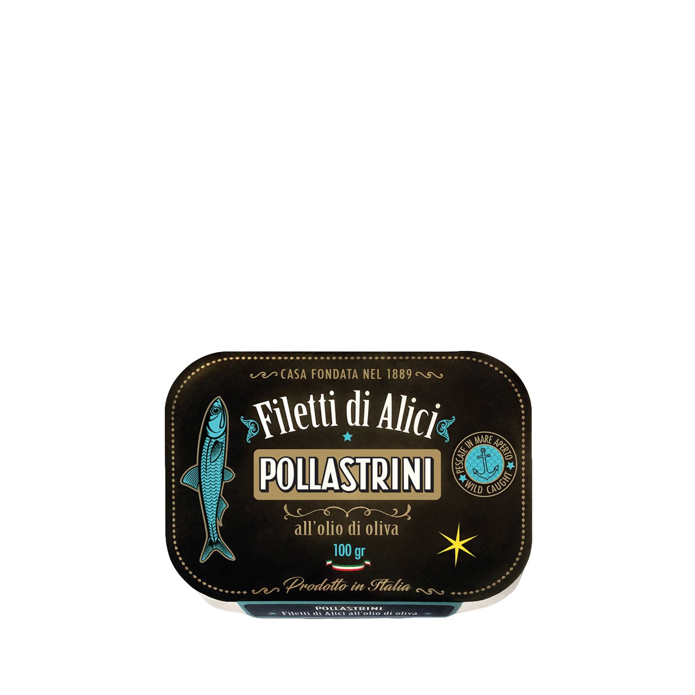 Anchovas em Azeite Pollastrini 99 g
