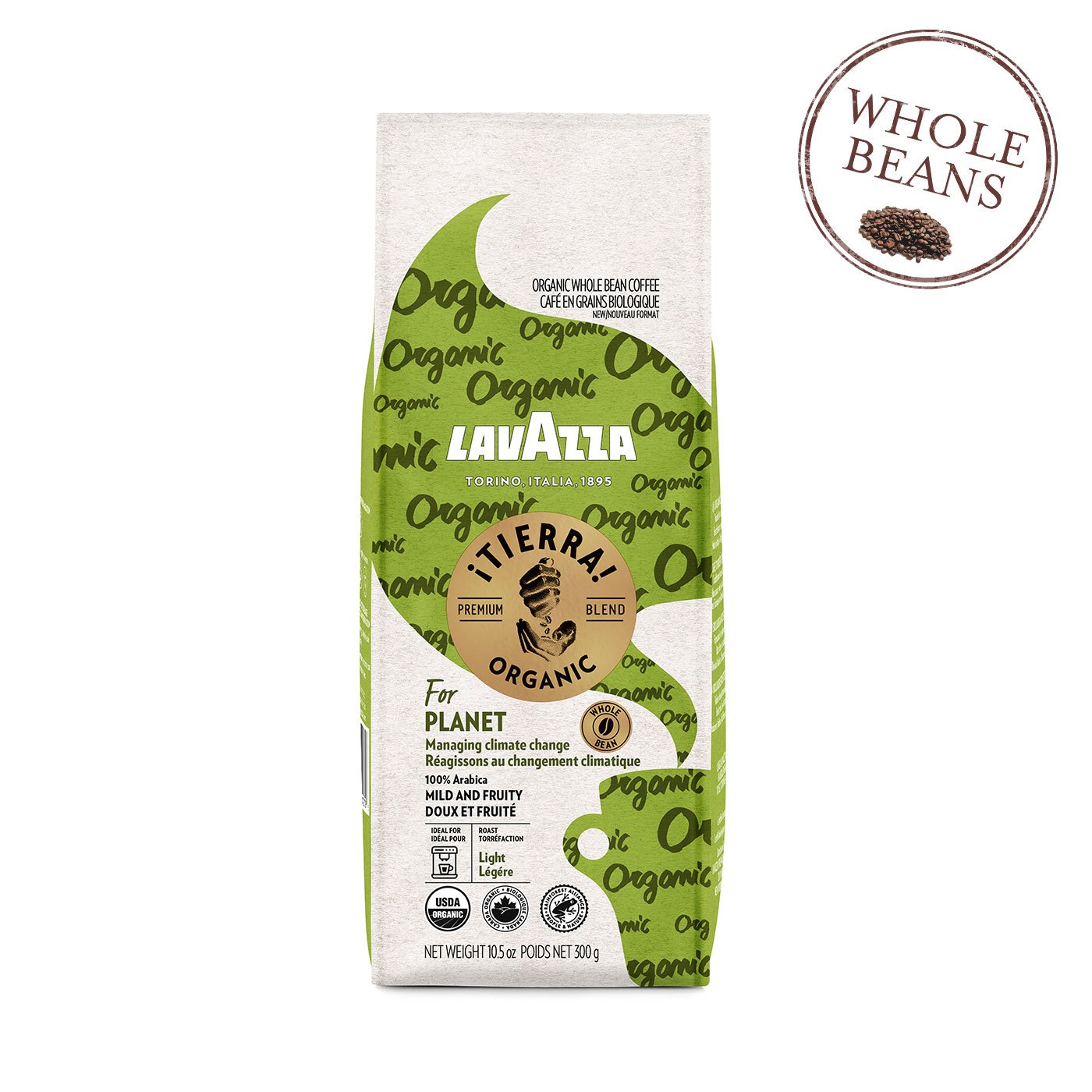 Café Orgânico Tierra Planet Grãos Lavazza 300 g