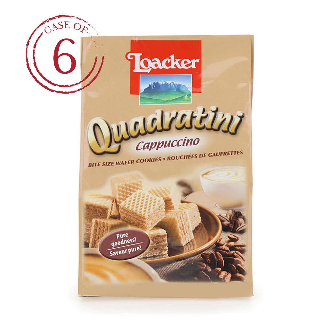 Caixa-presente Biscoito Quadratini Cappuccino Loacker