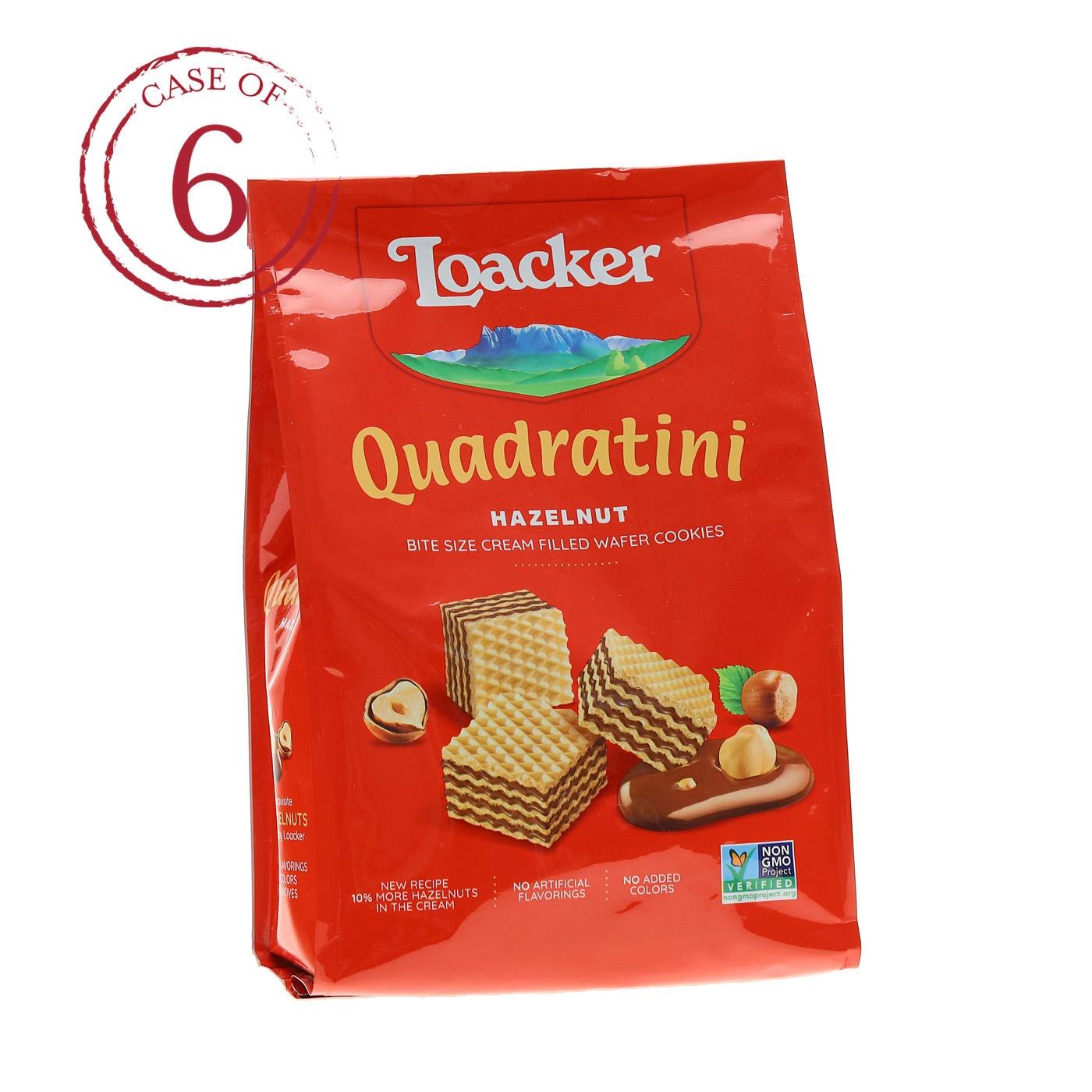 Caixa-presente Biscoito Quadratini Avelã Loacker