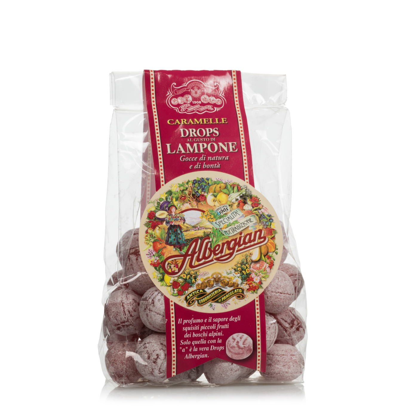 Balas de Framboesa Albergian 200 g