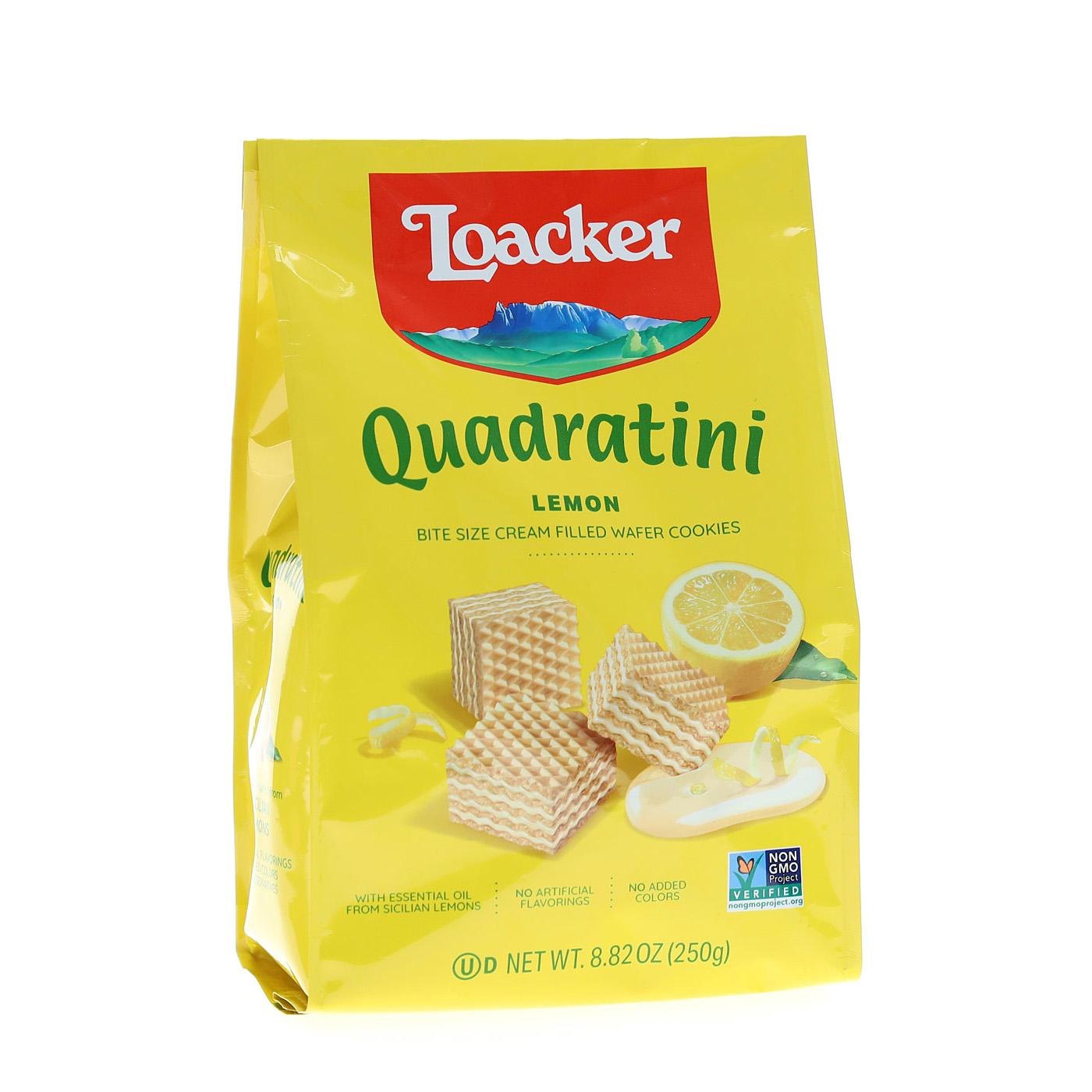 Biscoitos Quadratini Limão Loacker 250 g