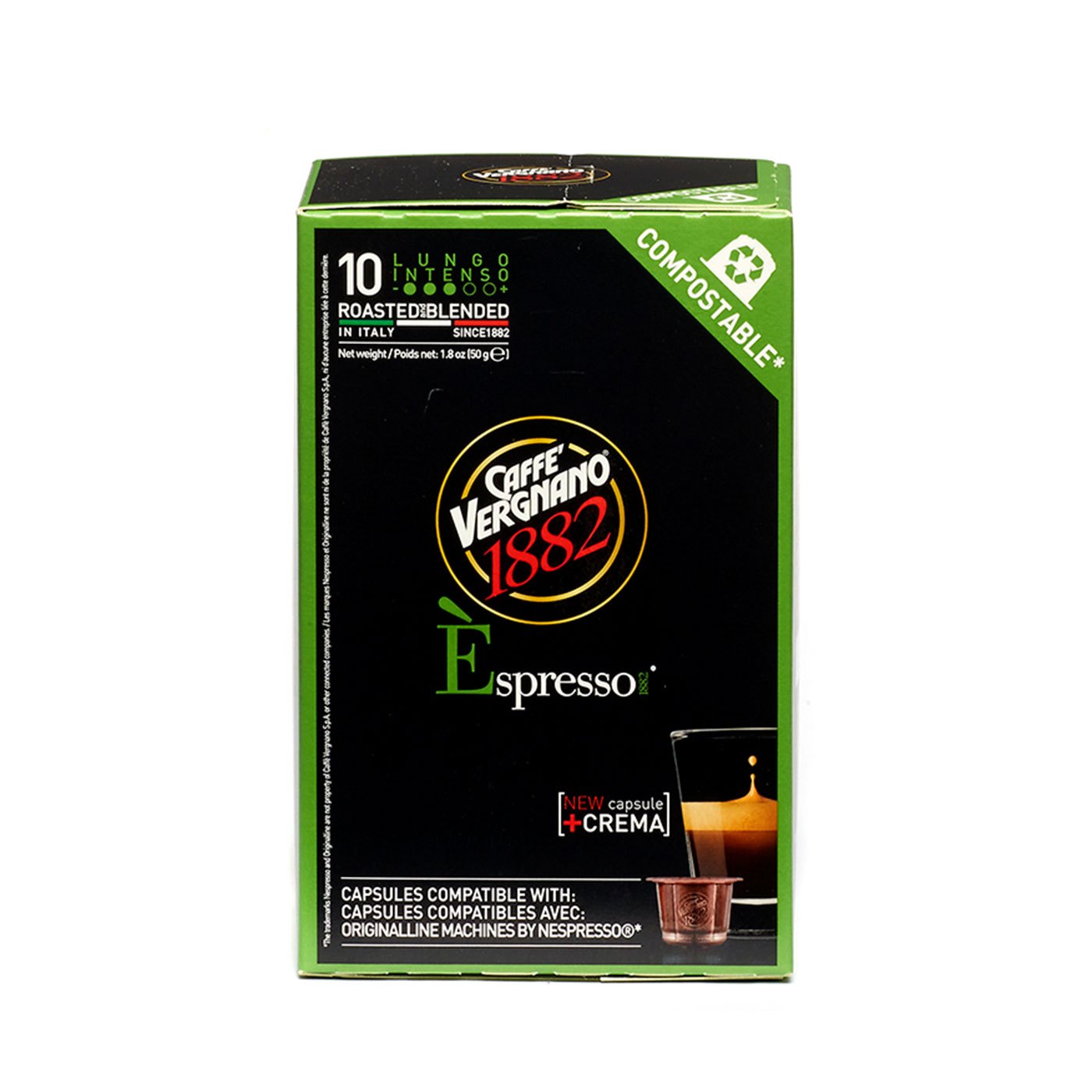 Cápsulas de Espresso Lungo Caffè Vergnano 10 un.