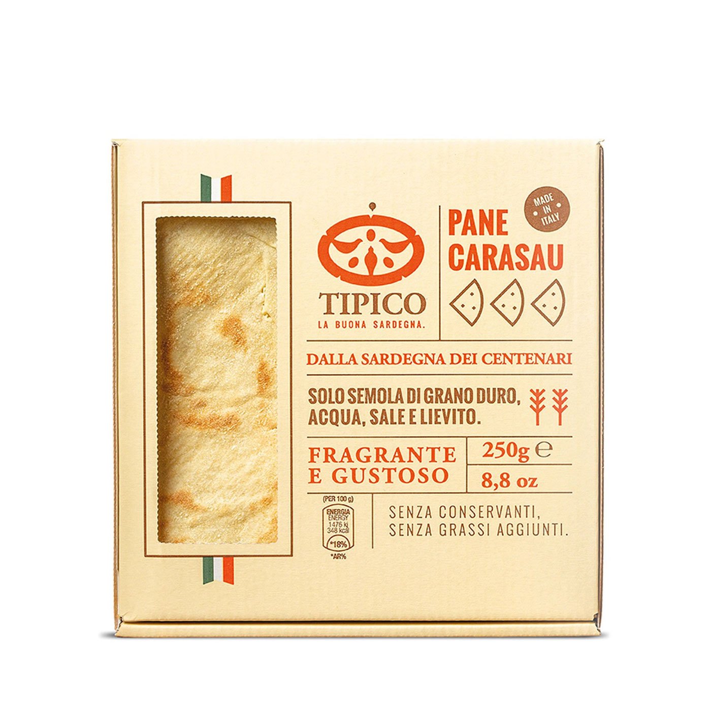 Pane Carasau Tipico Biscoito Crocante 250 g
