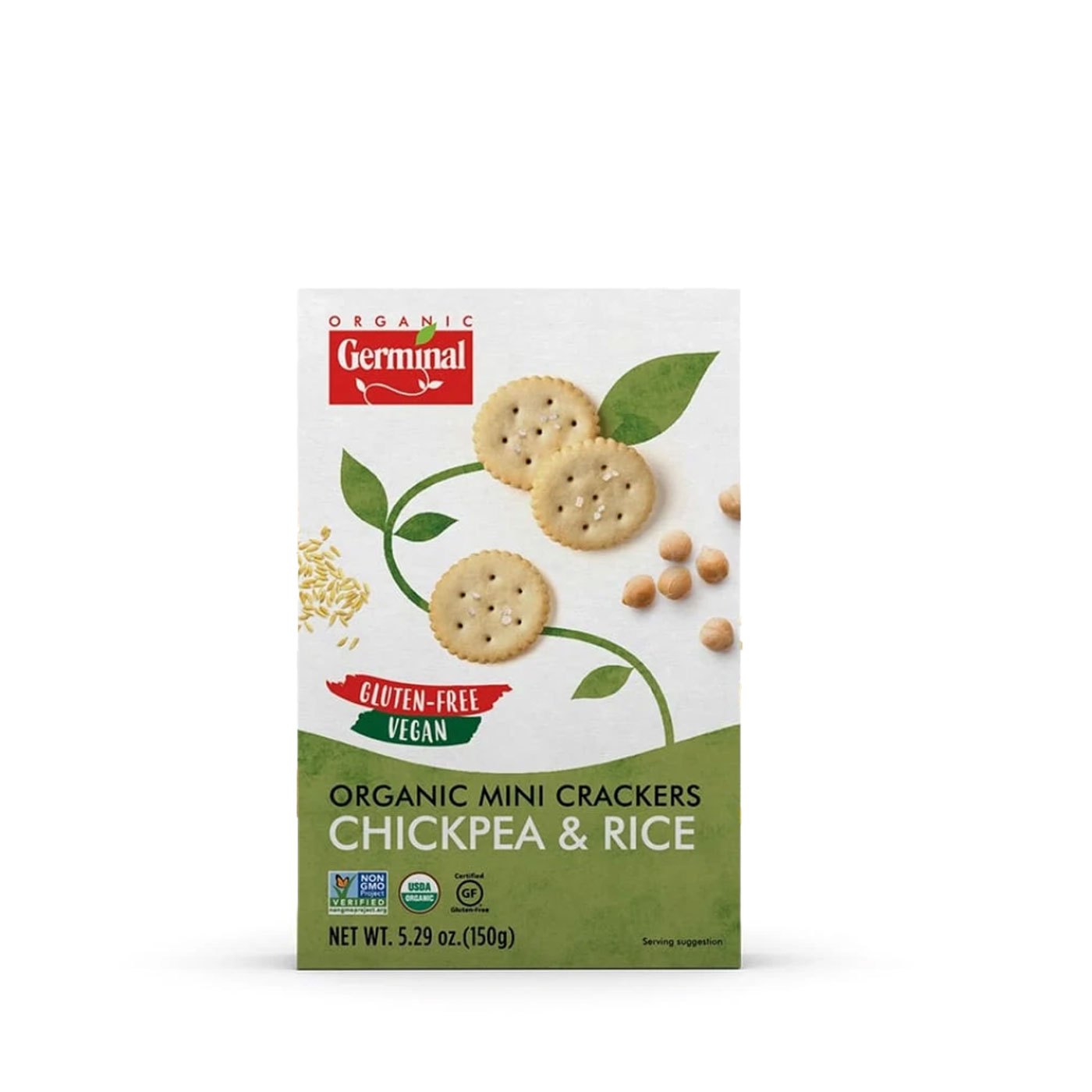 Biscoitos Germinal Organic Grão de Bico e Arroz 150 g