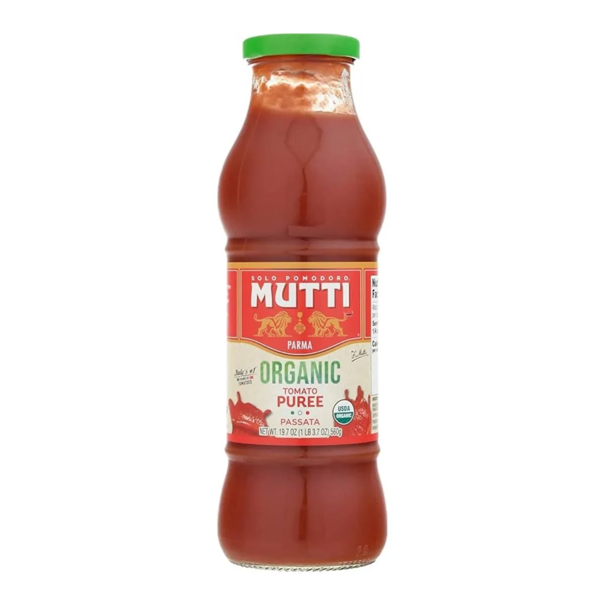 Garrafa de Passata de Tomate Orgânico Mutti de 560 g