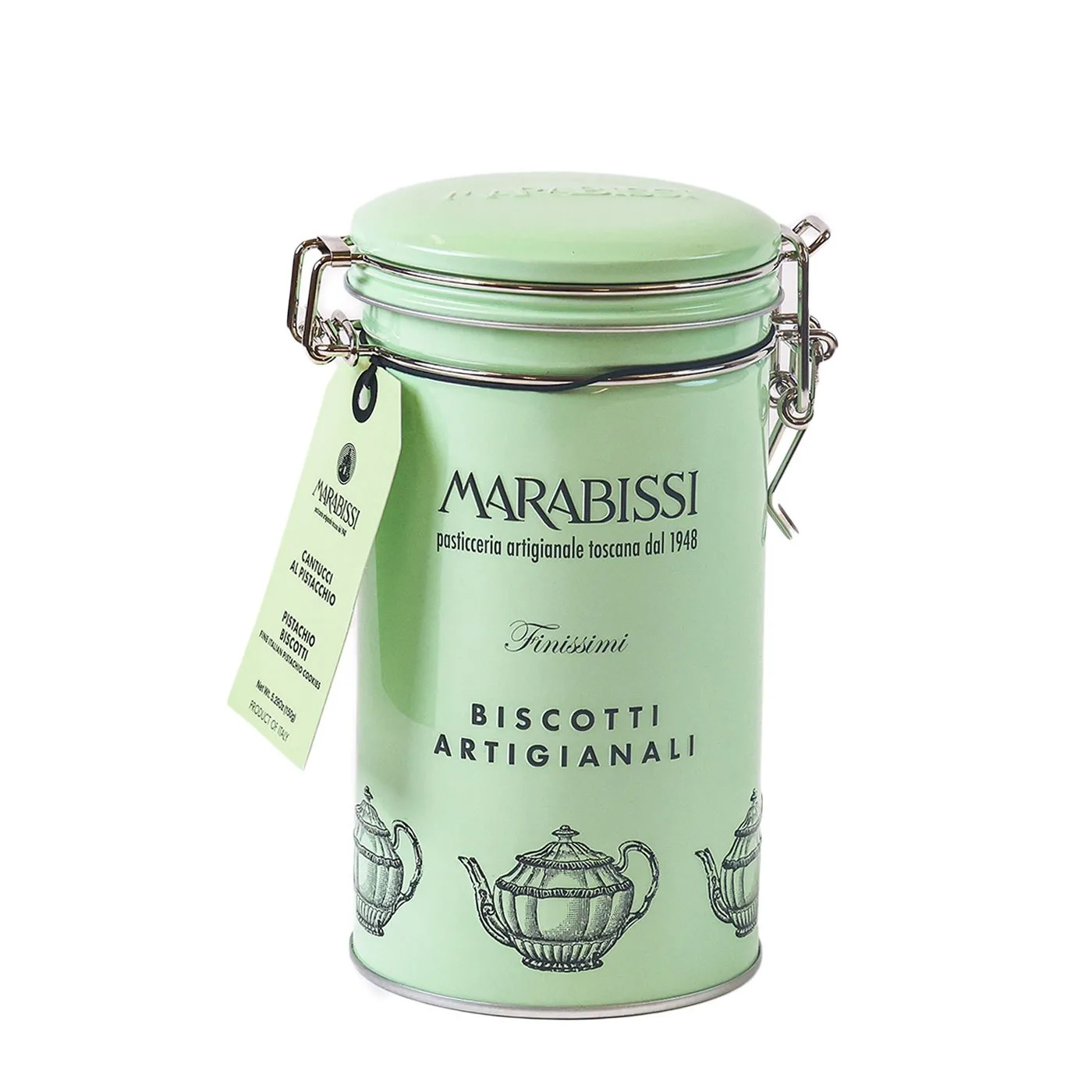 Lata verde de Cantucci de Pistache Marabissi 150 g