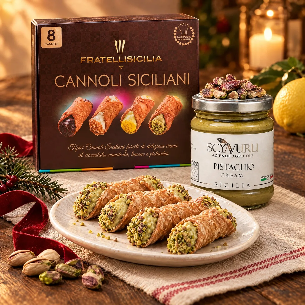 Kit Cannoli com Creme de Pistache
