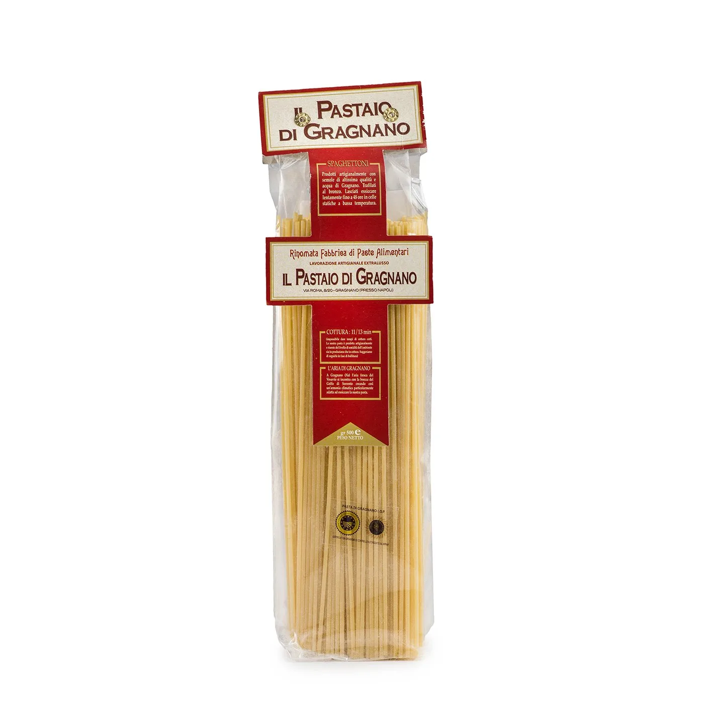 Pacote de Spaghettoni Il Pastaio di Gragnano 500 g