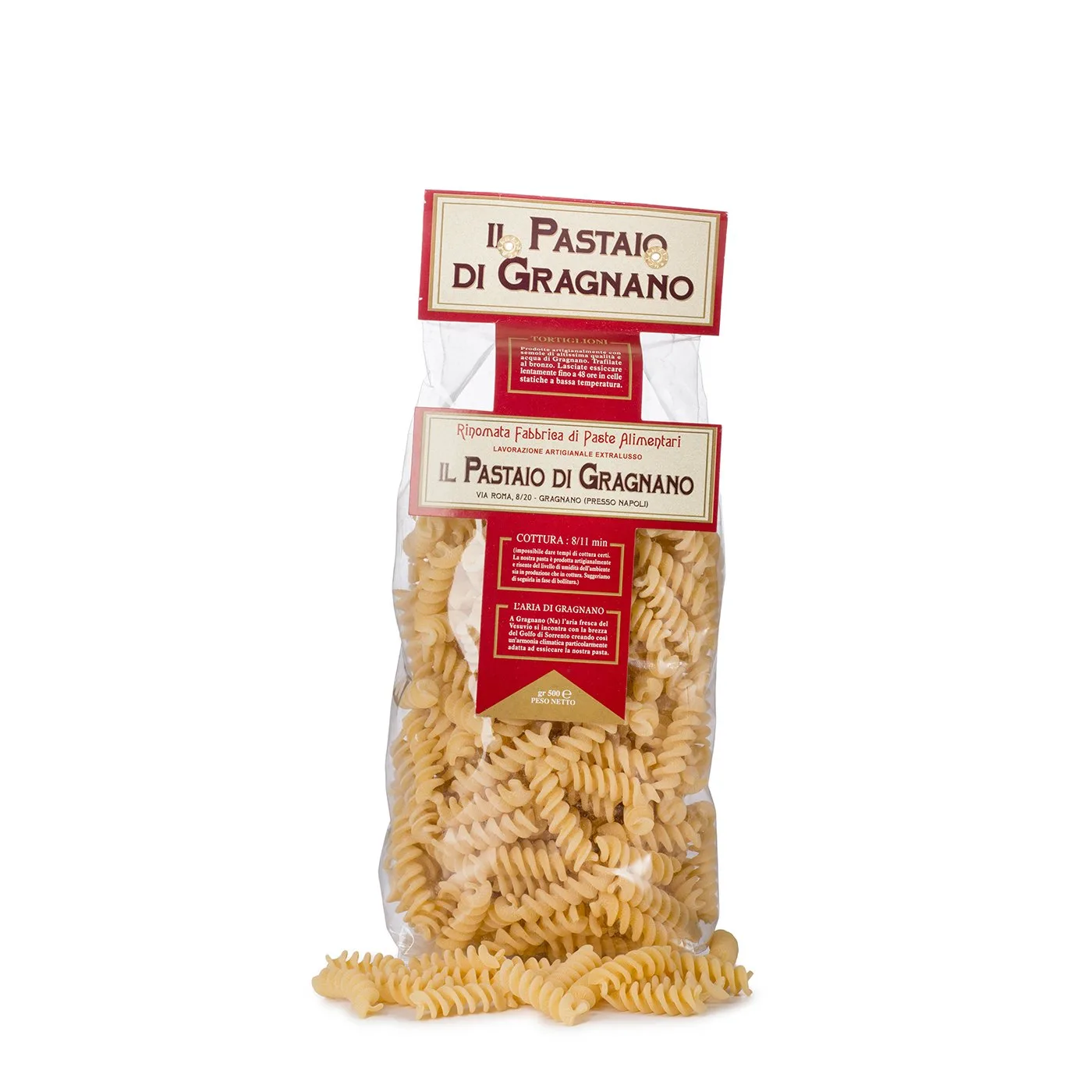 Pacote de Tortiglioni Il Pastaio di Gragnano 500 g